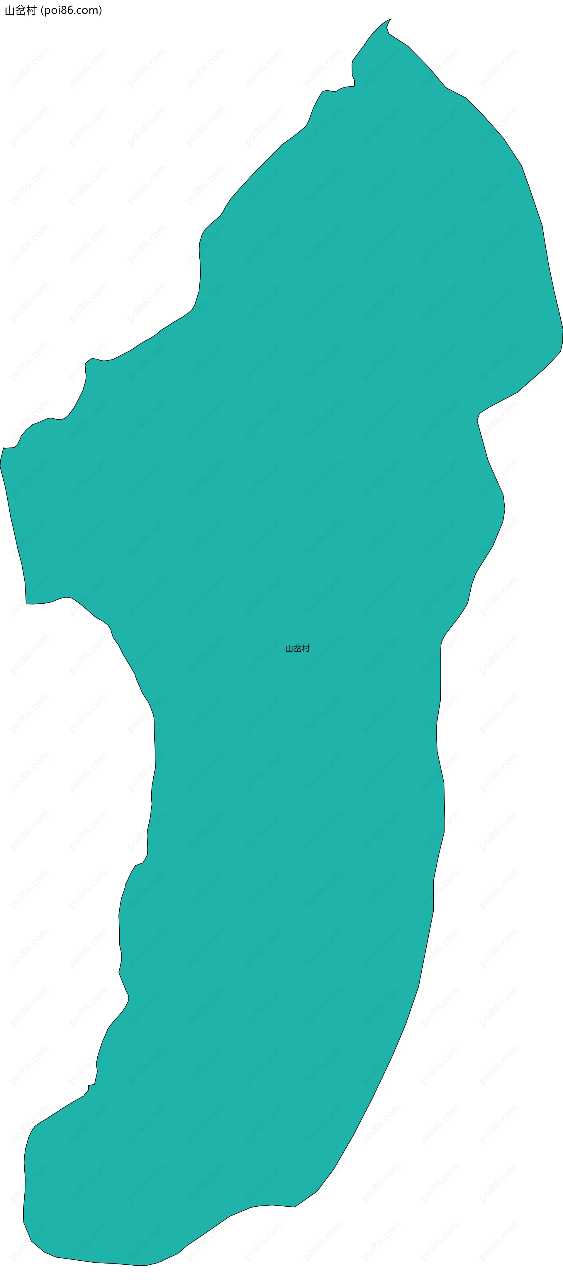 山岔村边界地图