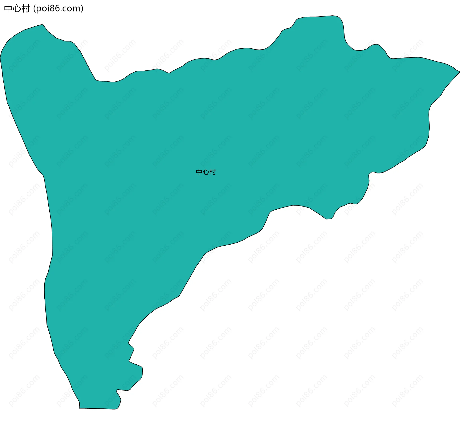 中心村边界地图