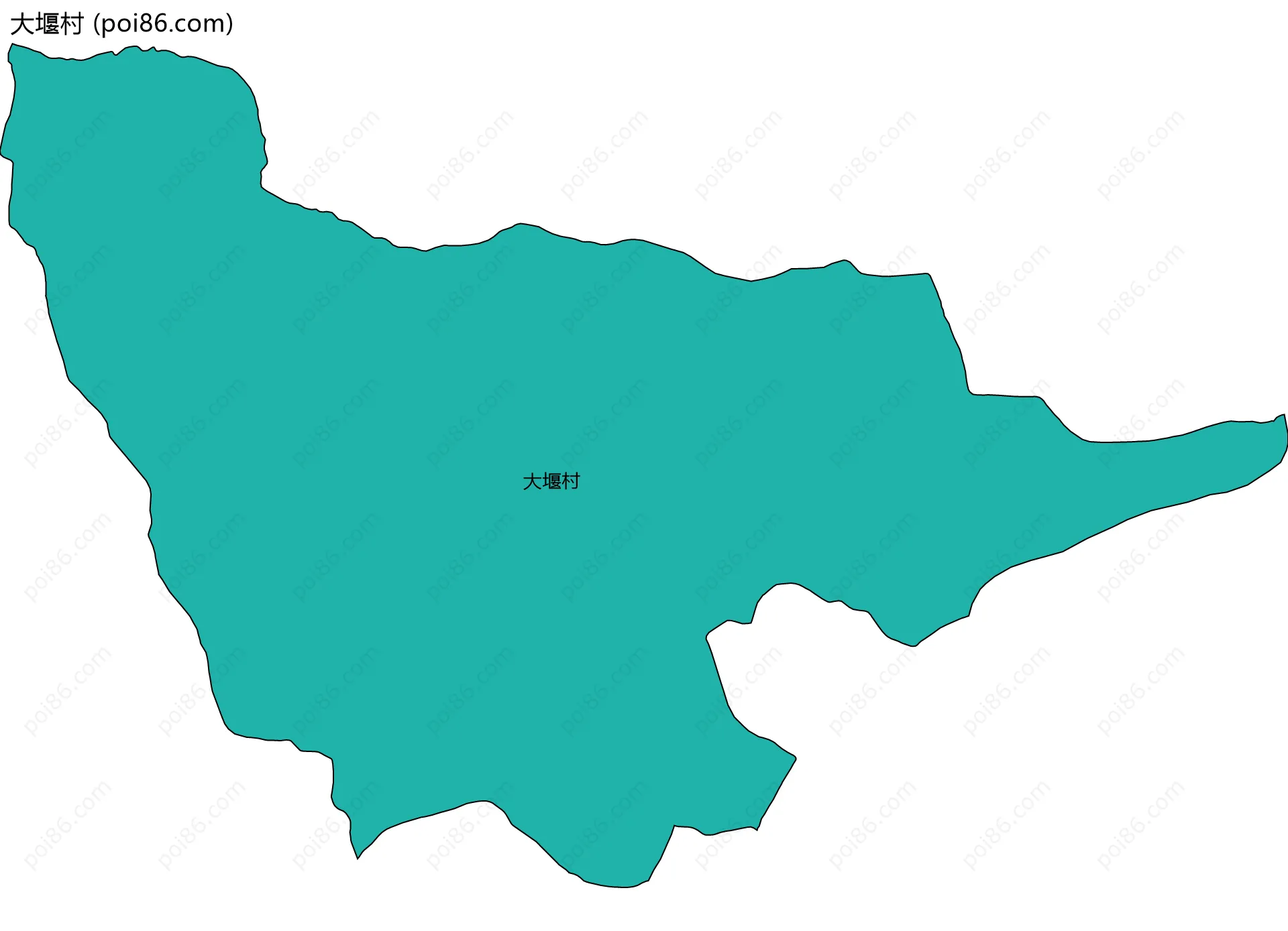 大堰村边界地图