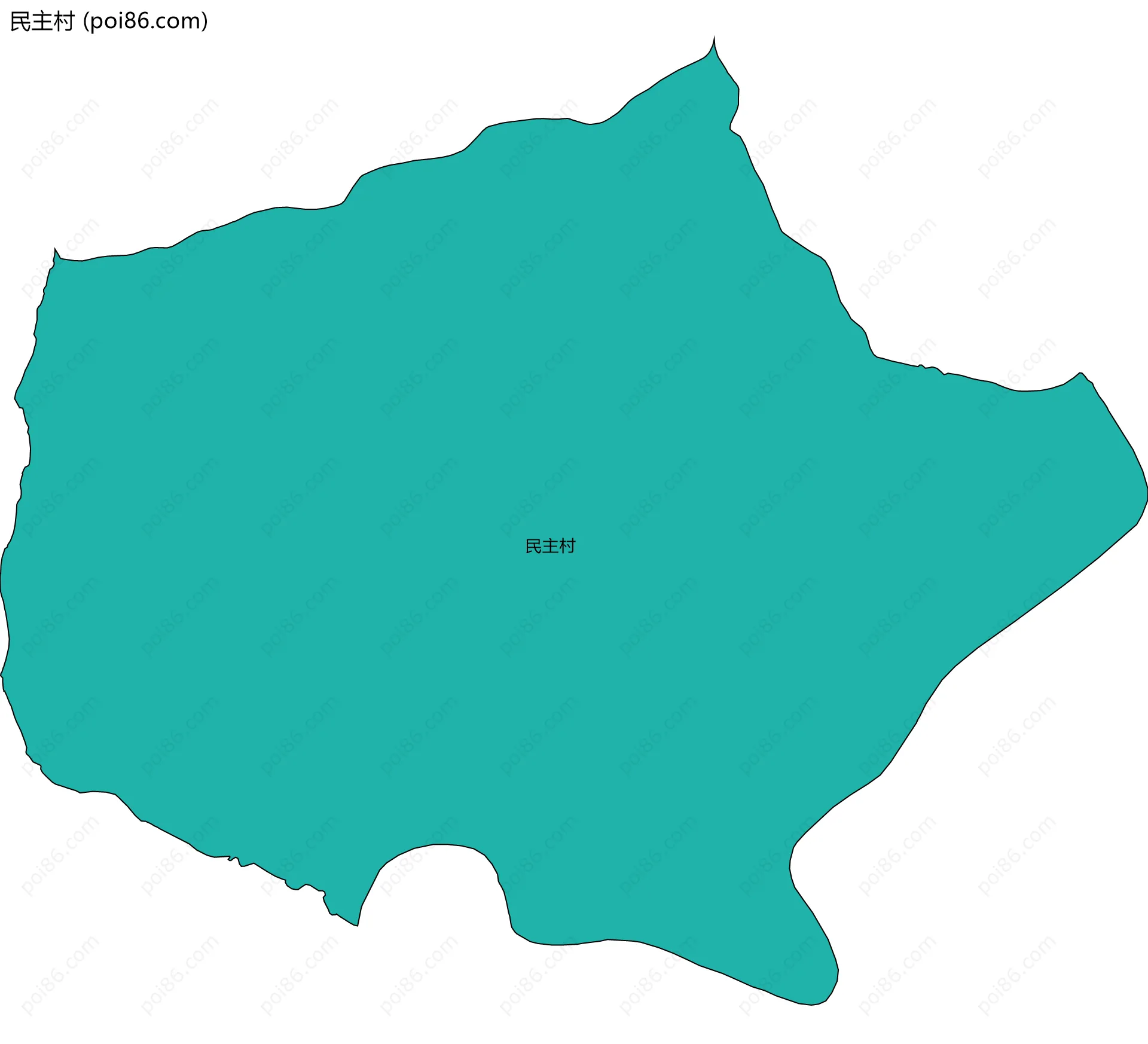 民主村边界地图