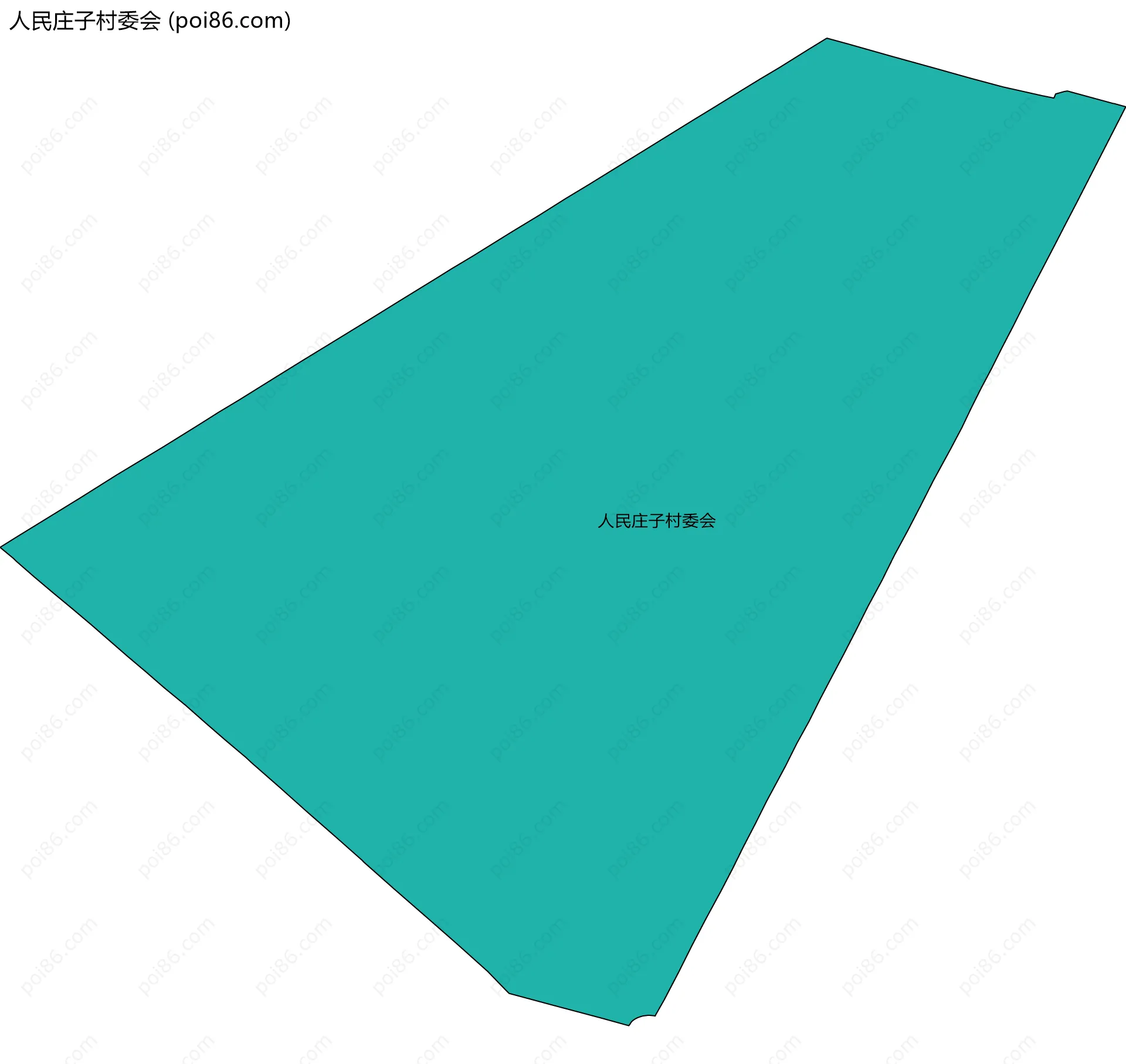 人民庄子村委会边界地图