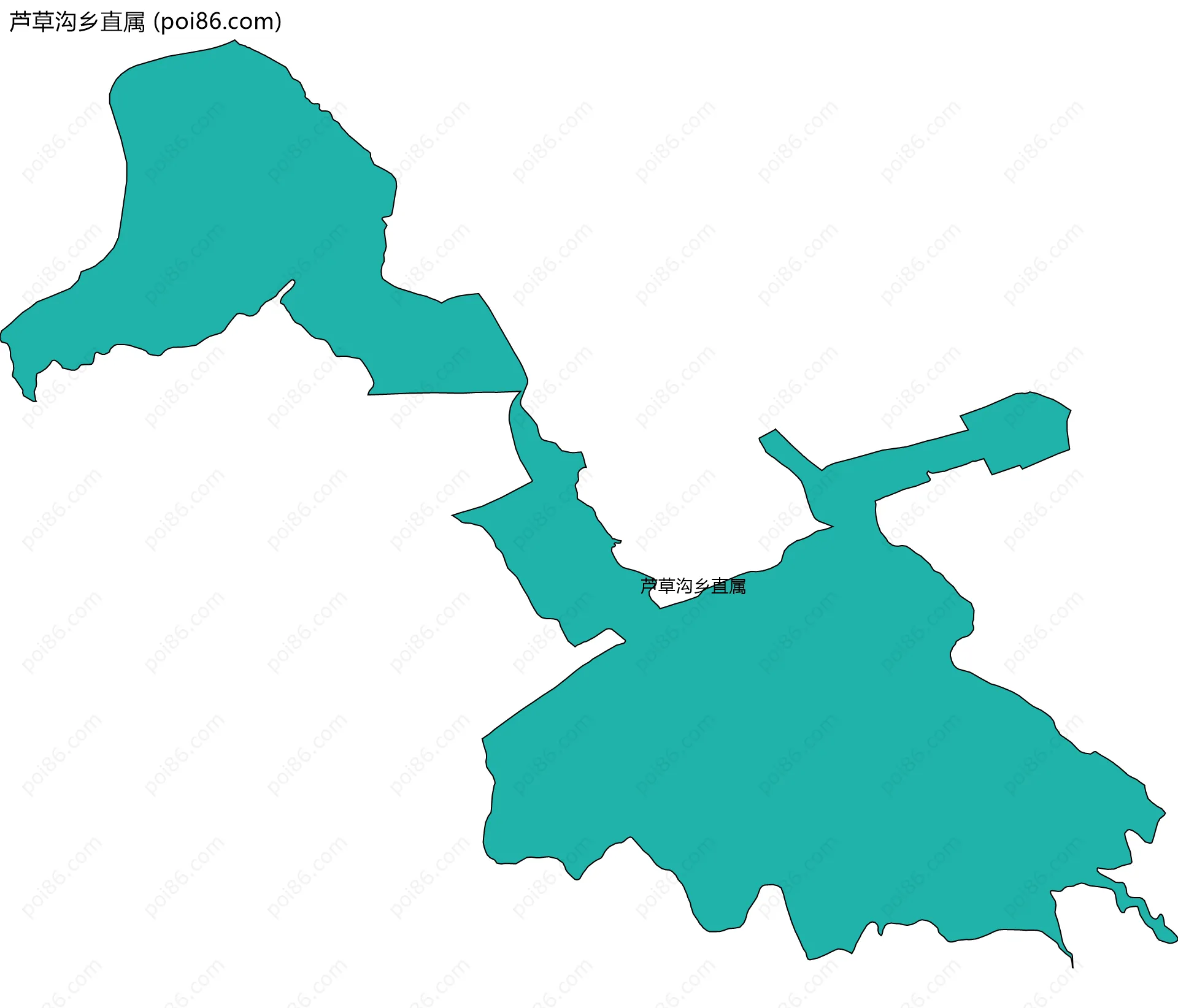 芦草沟乡直属边界地图