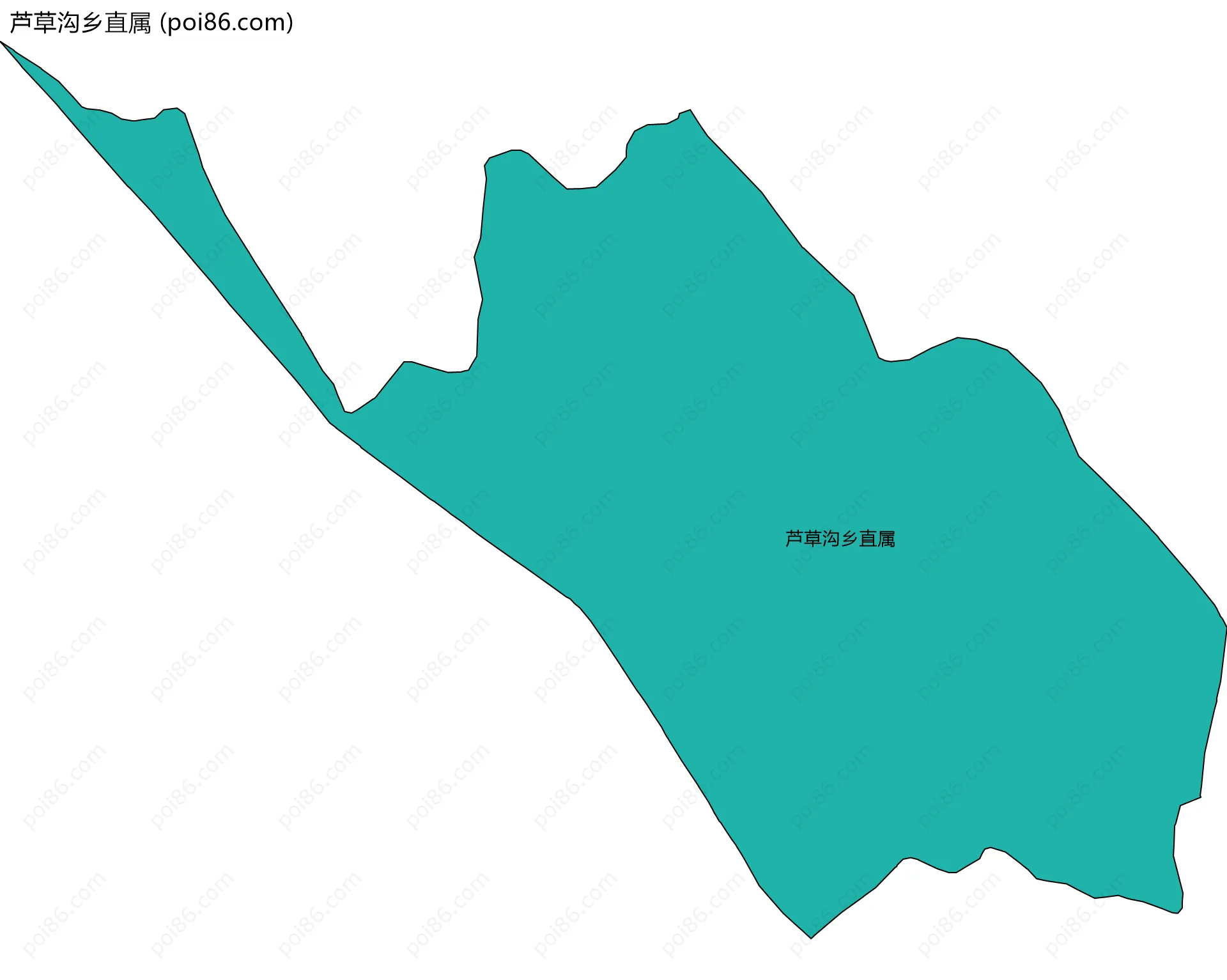 芦草沟乡直属边界地图