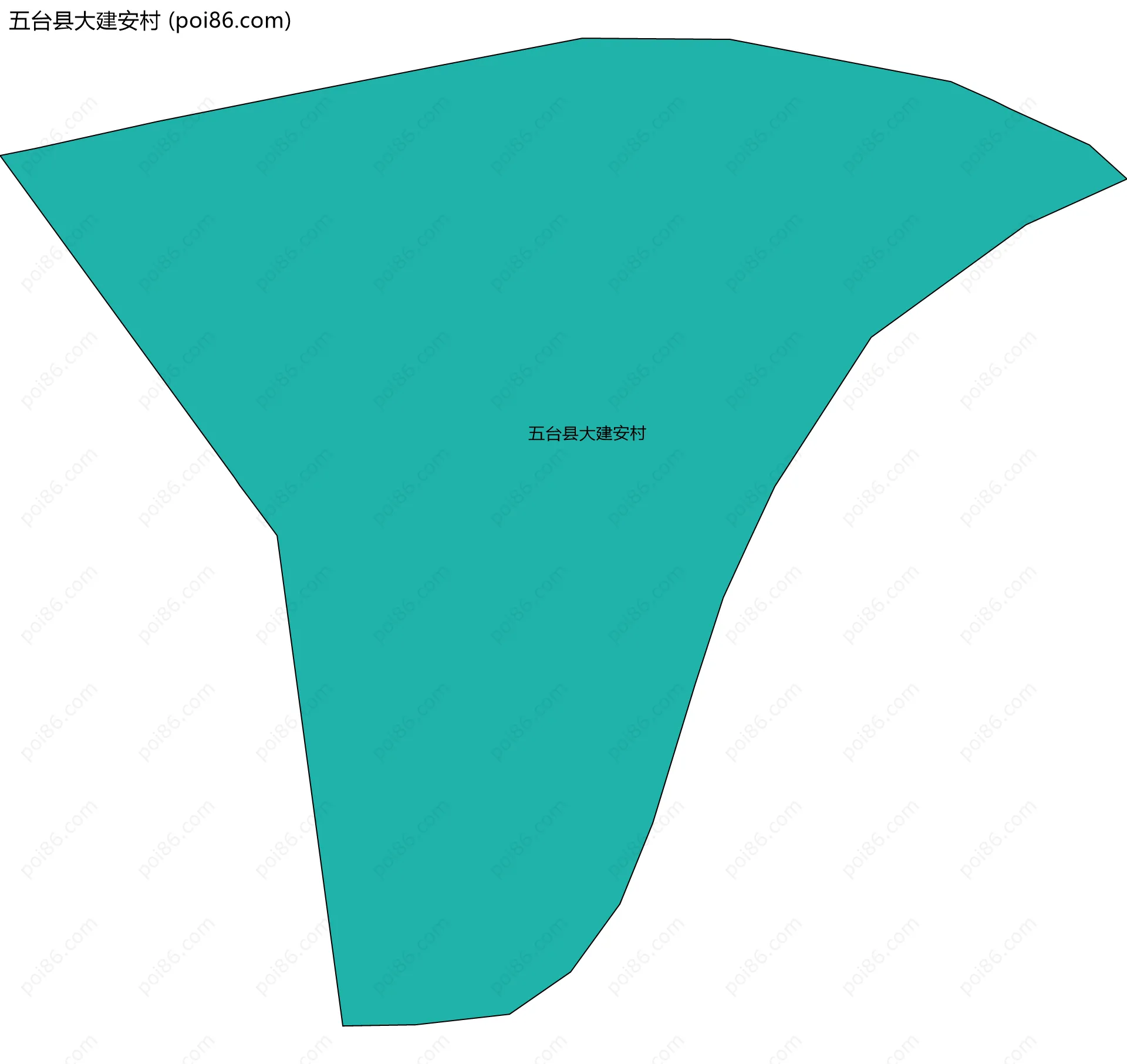 五台县大建安村边界地图
