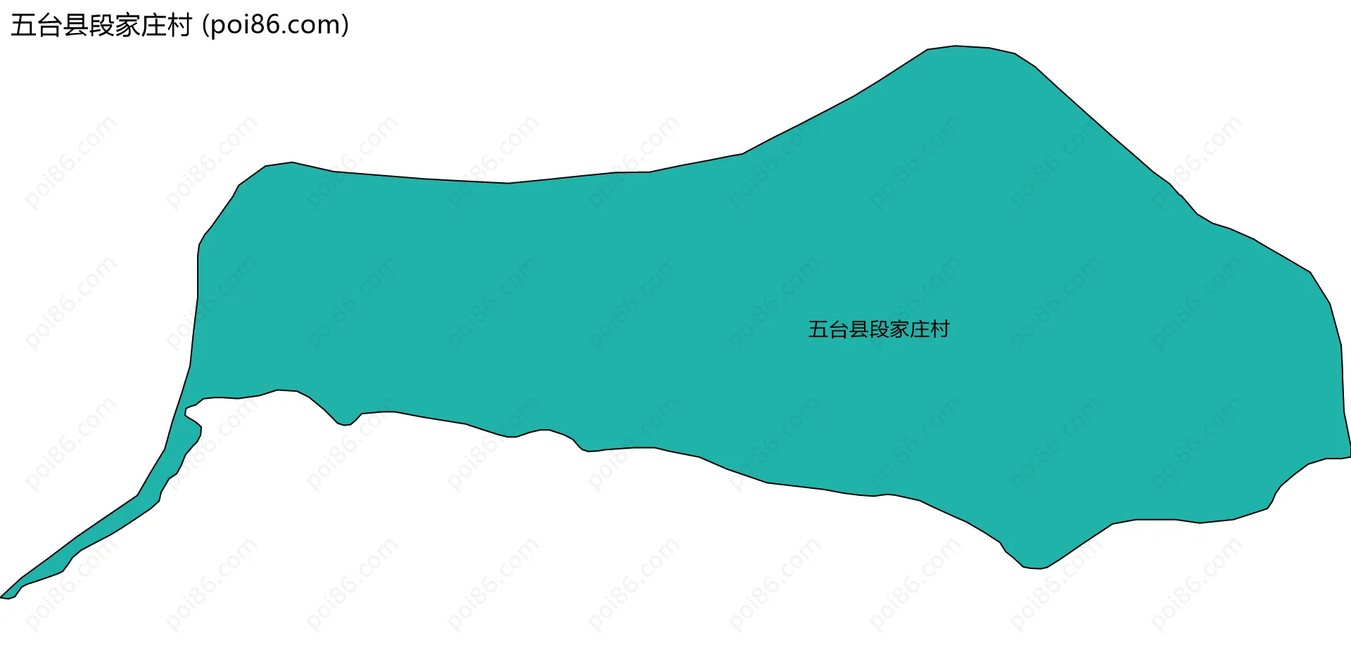 五台县段家庄村边界地图