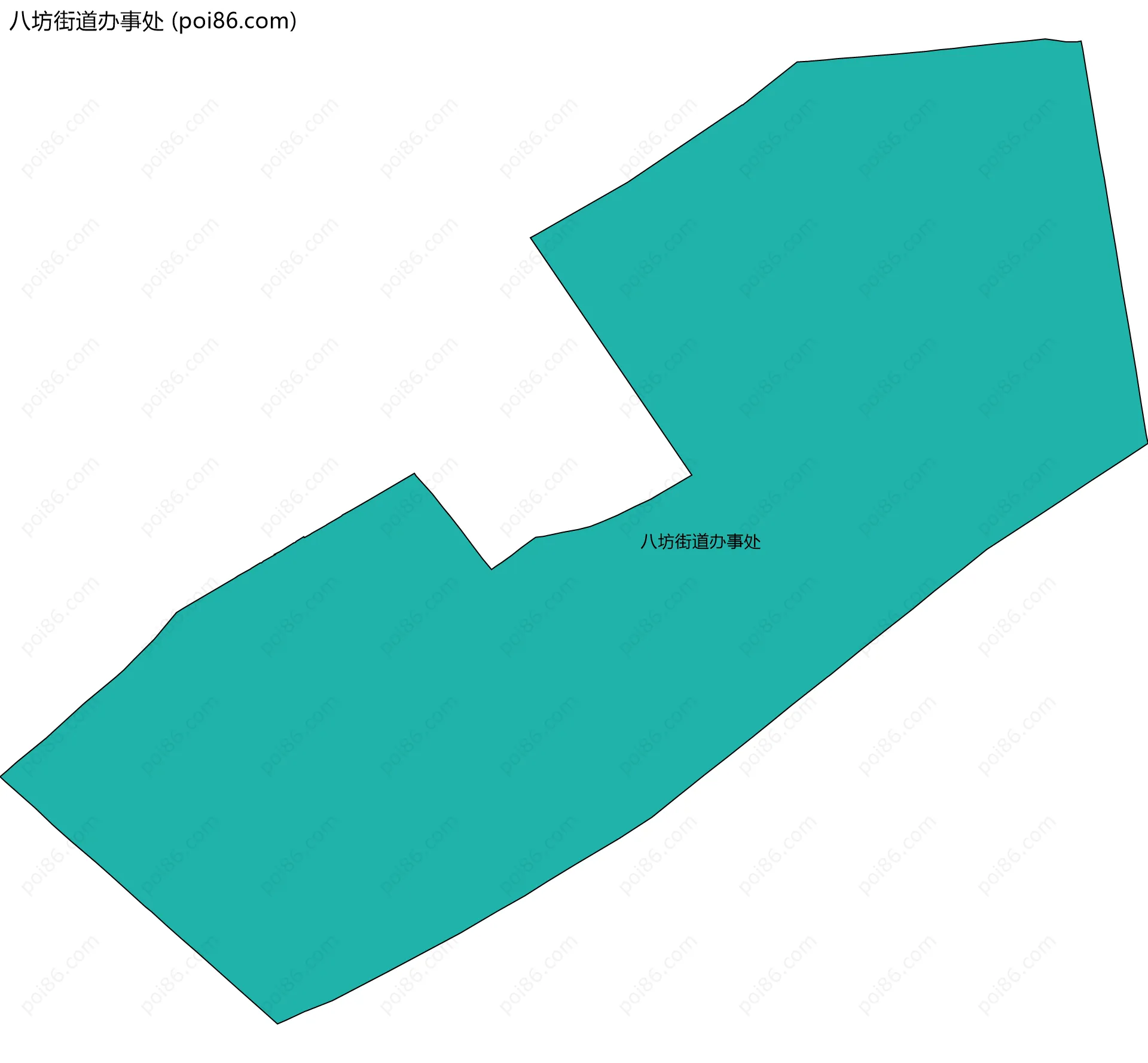 八坊街道办事处边界地图