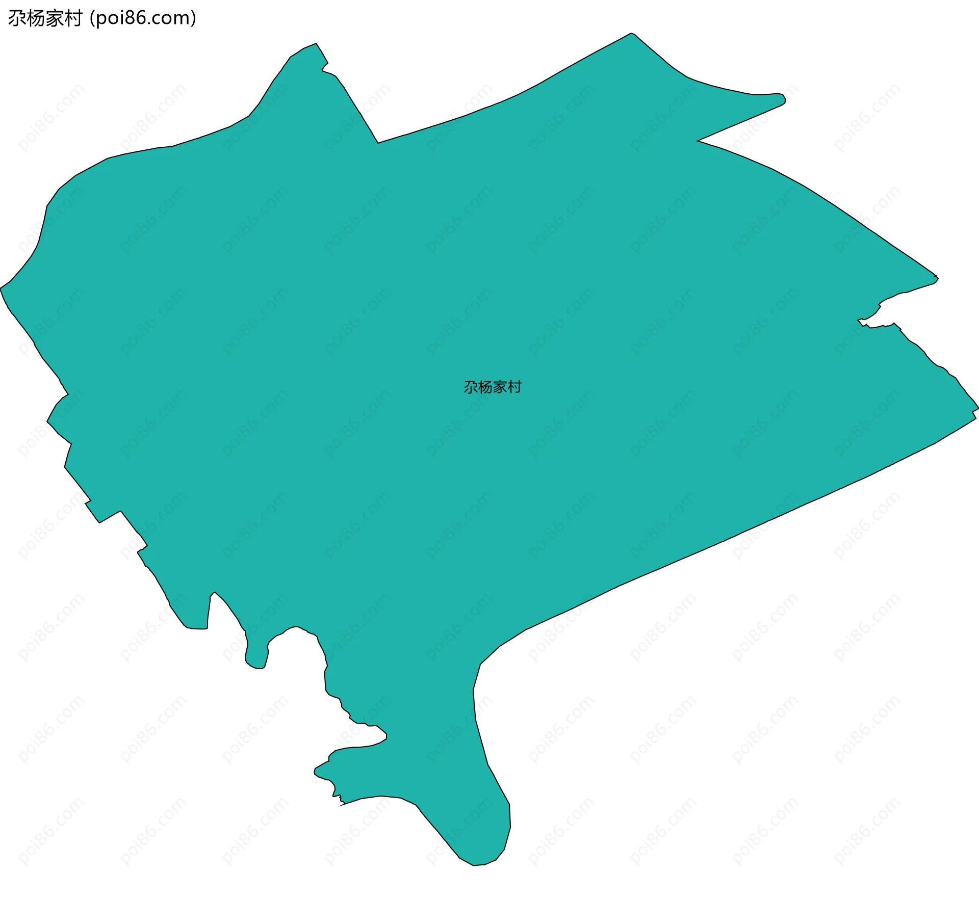 尕杨家村边界地图