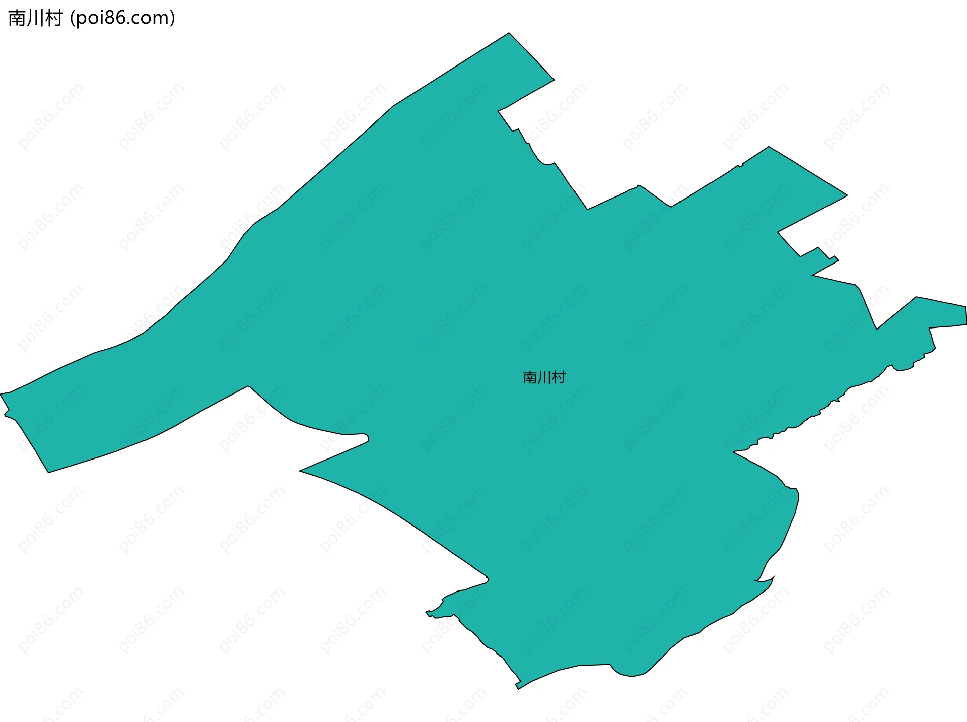 南川村边界地图