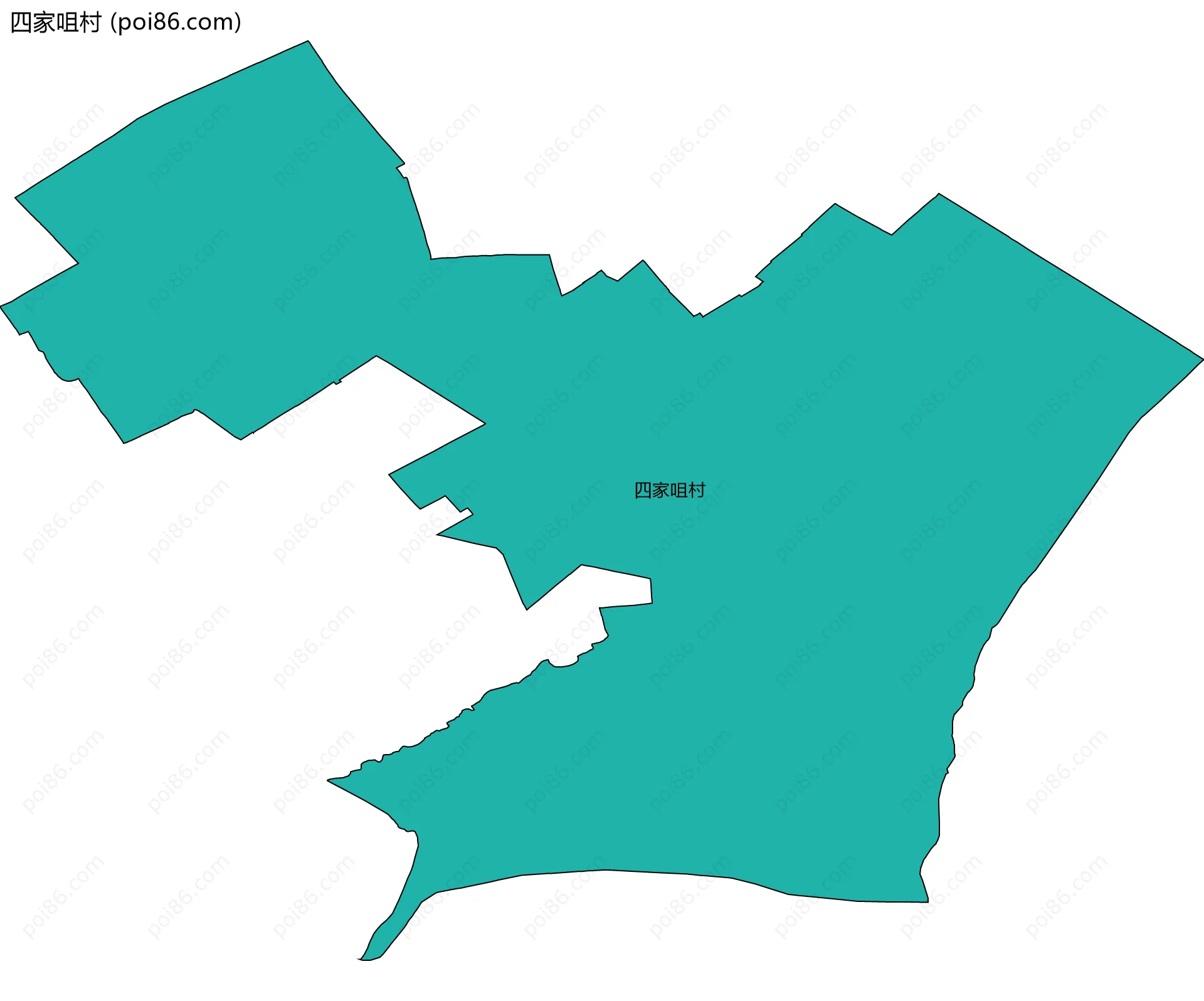 四家咀村边界地图