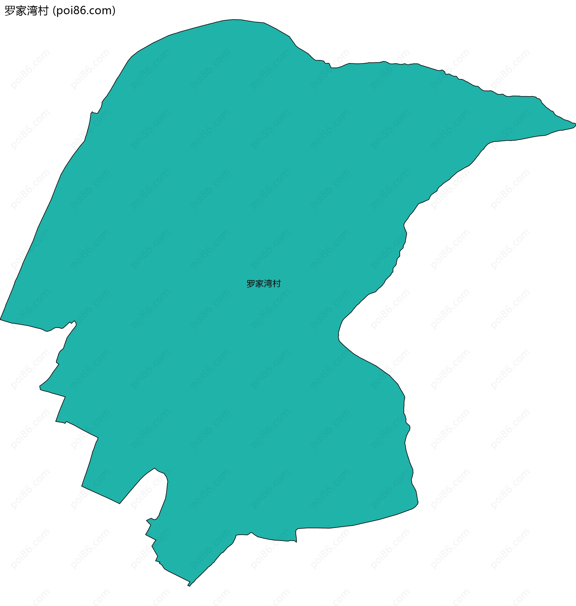 罗家湾村边界地图