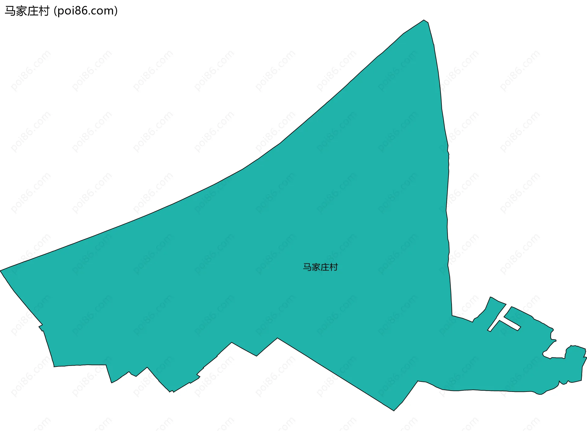 马家庄村边界地图