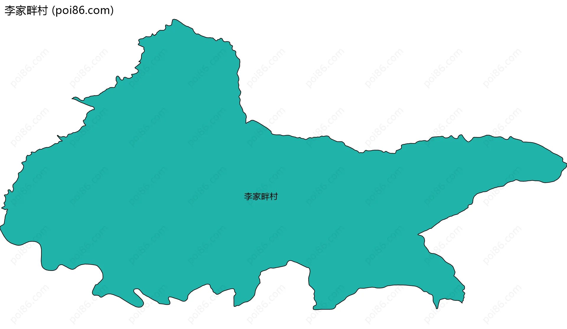 李家畔村边界地图