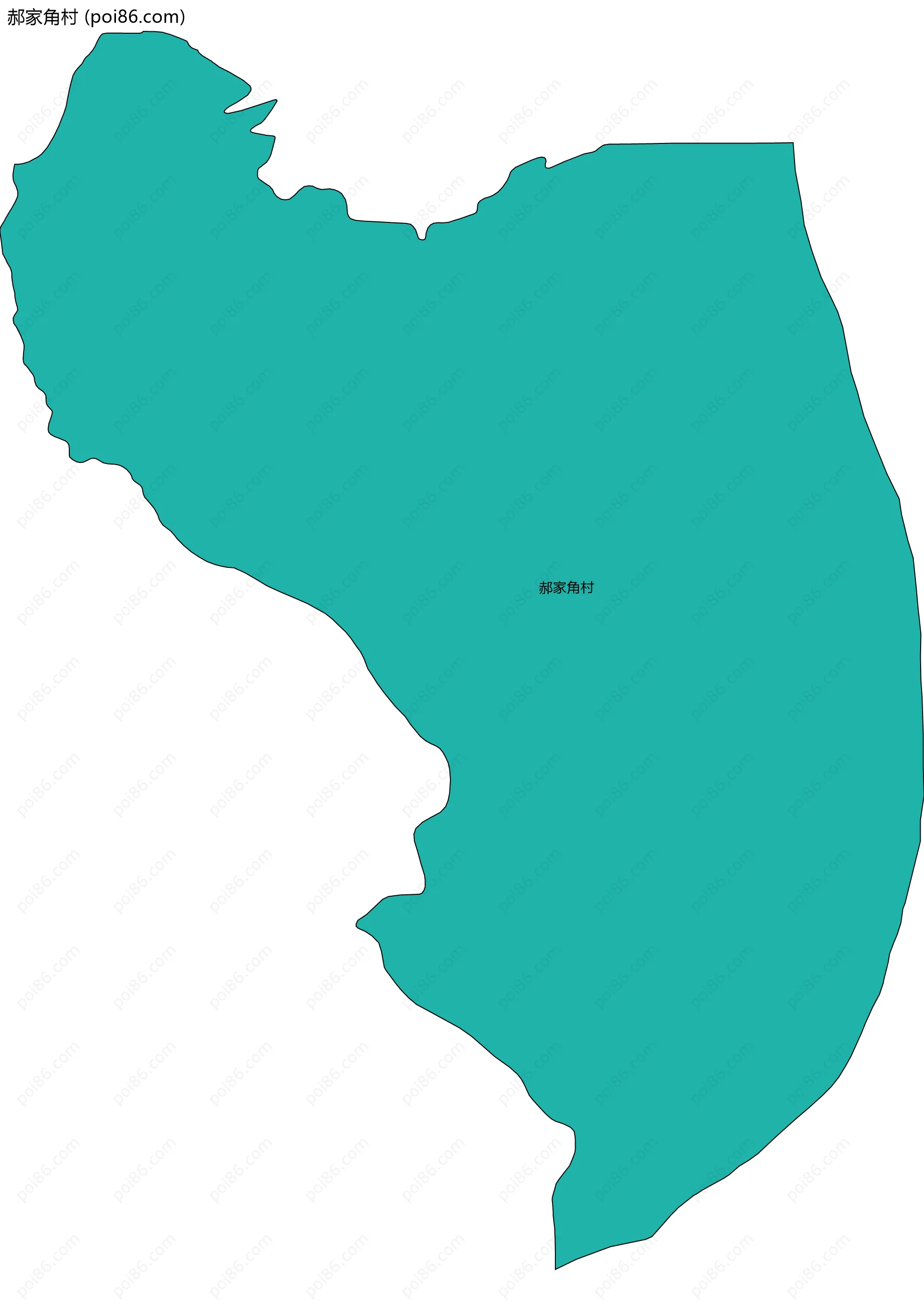 郝家角村边界地图