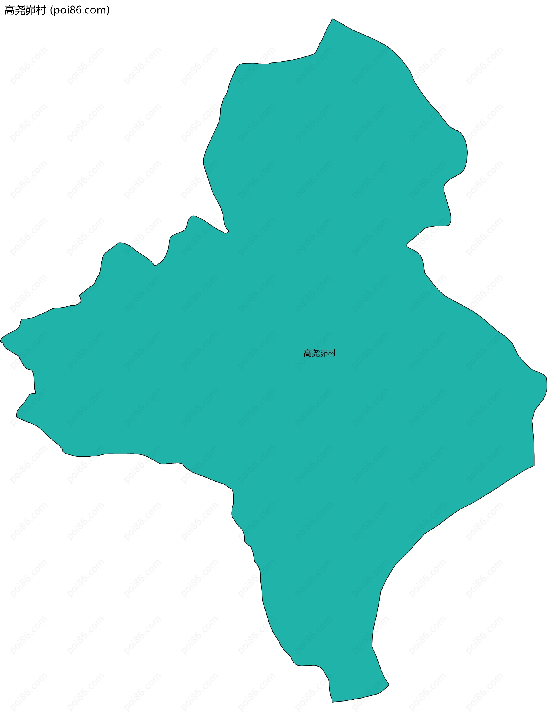 高尧峁村边界地图