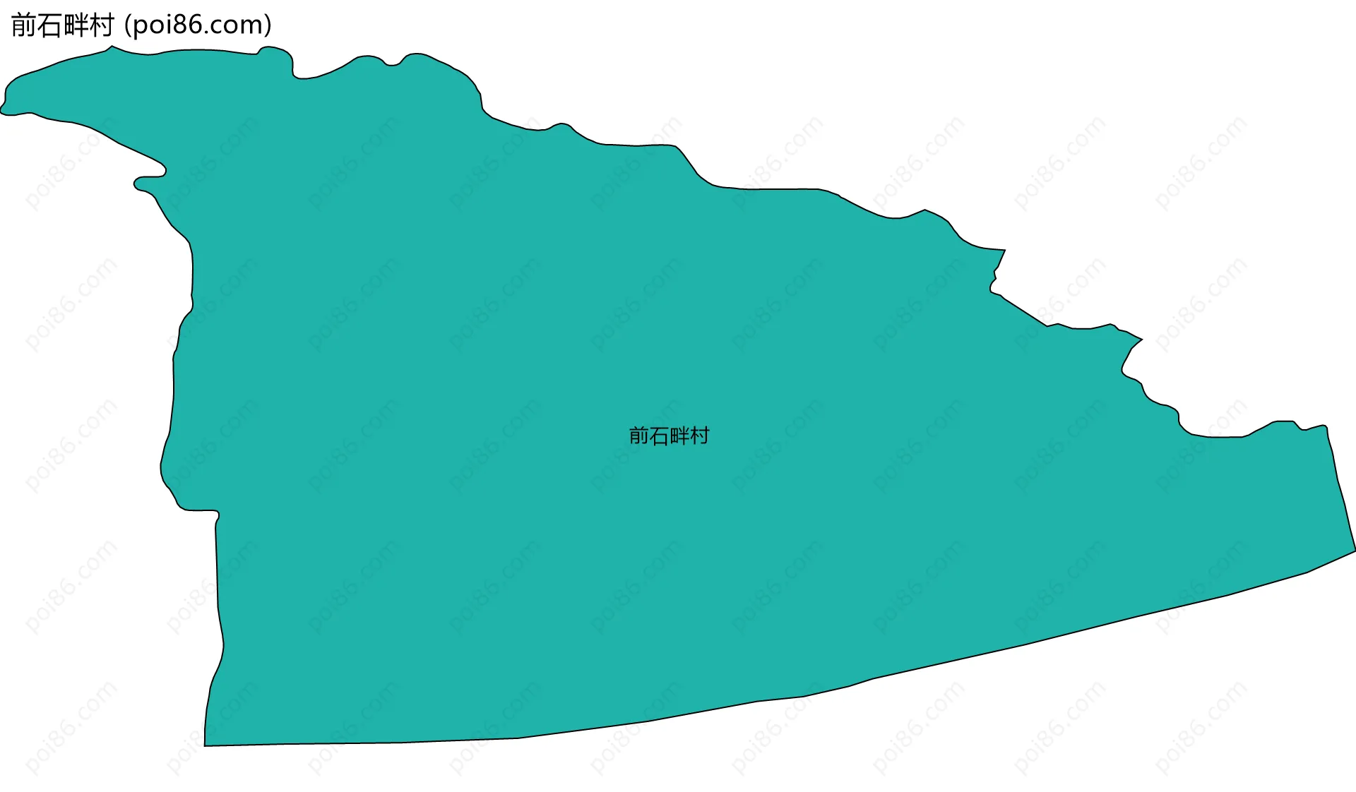 前石畔村边界地图