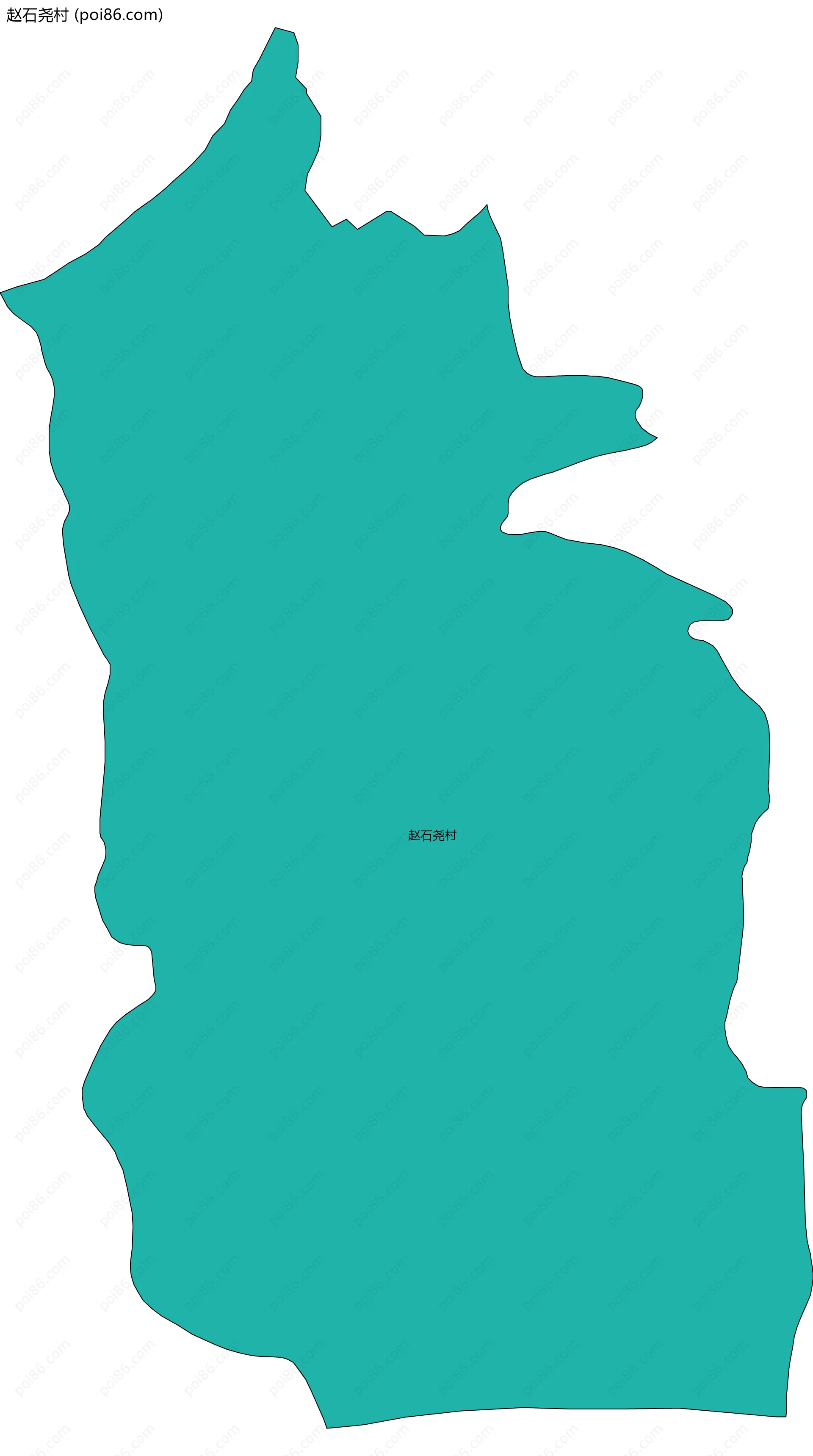 赵石尧村边界地图