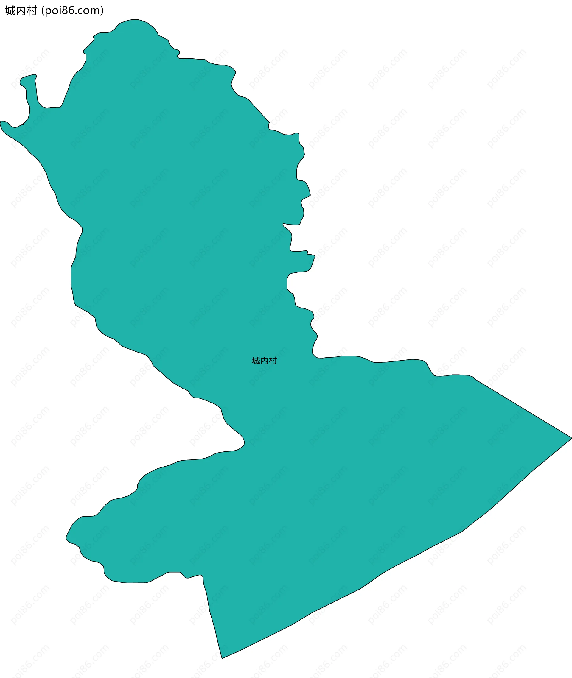 城内村边界地图