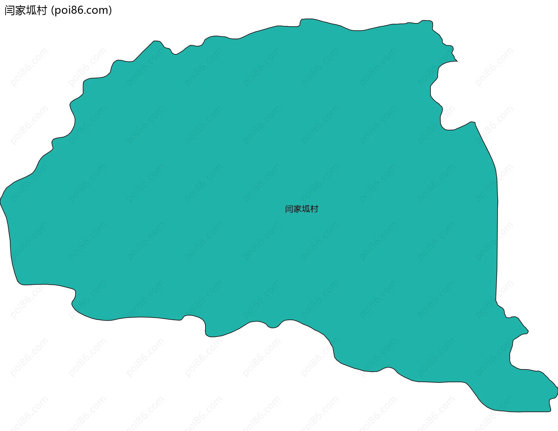 闫家坬村边界地图