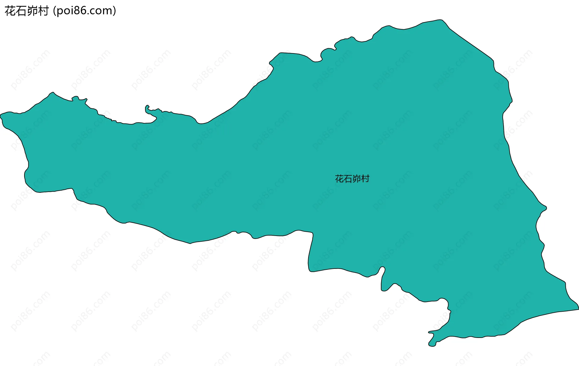 花石峁村边界地图