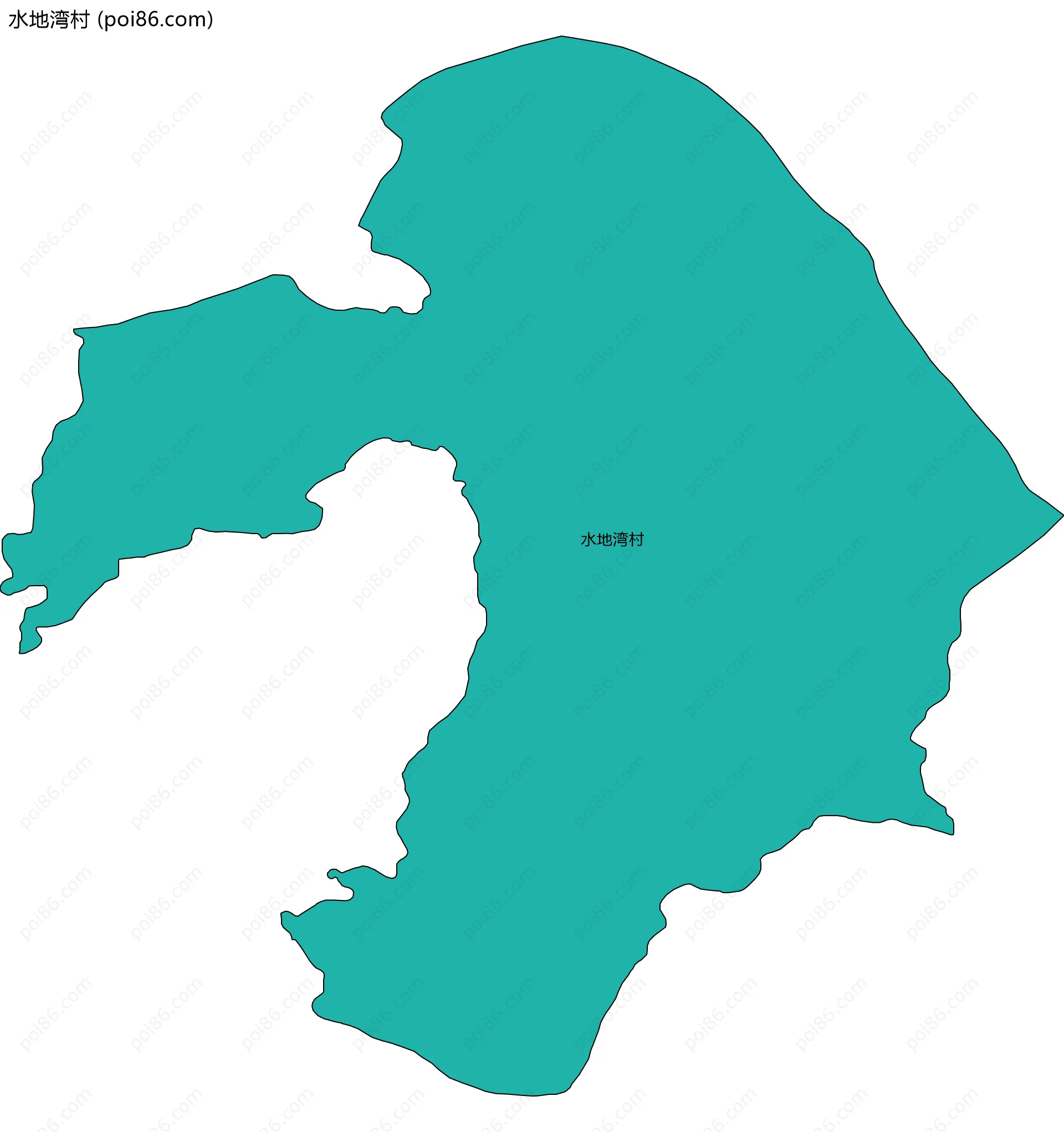 水地湾村边界地图