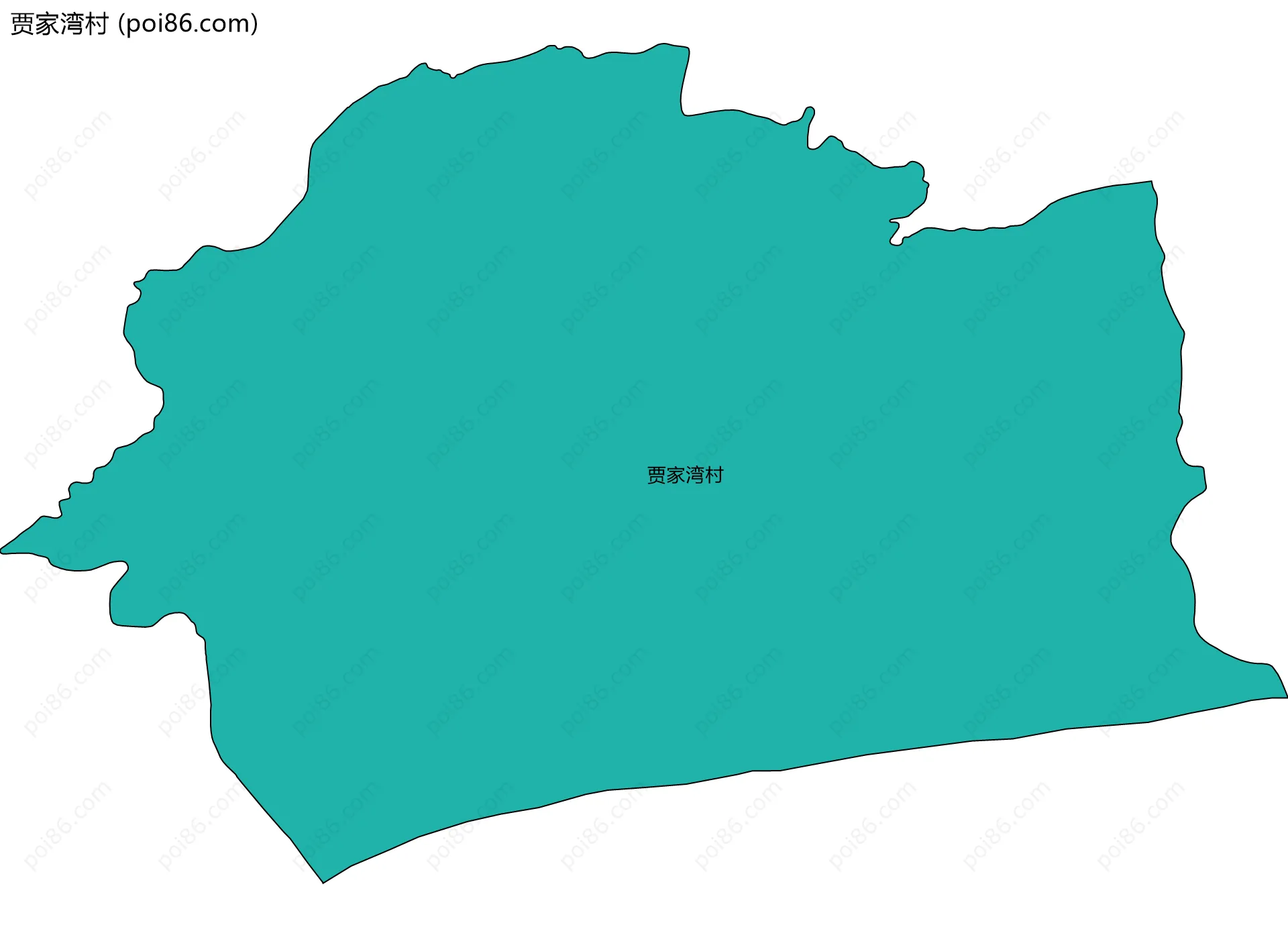 贾家湾村边界地图
