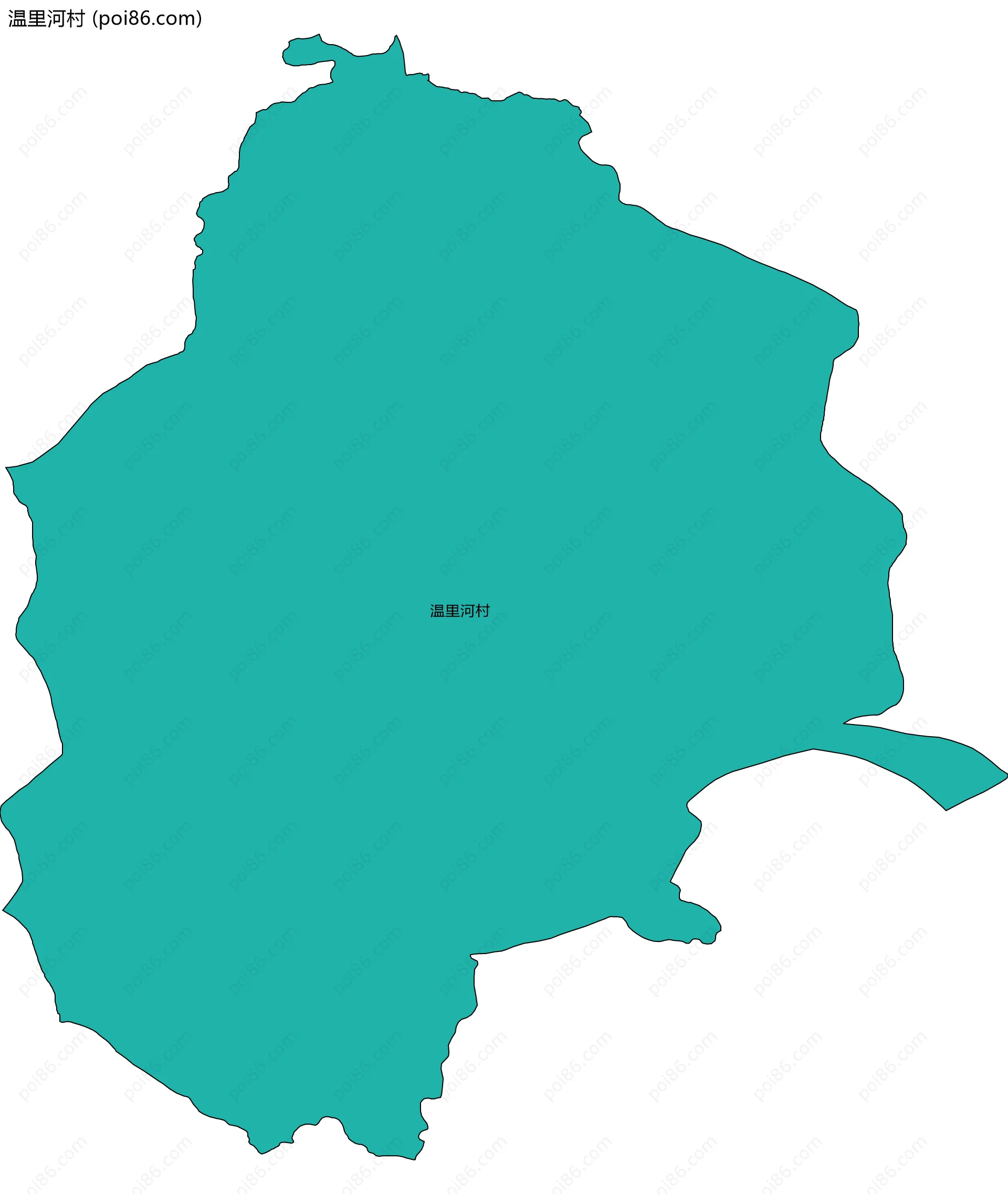 温里河村边界地图