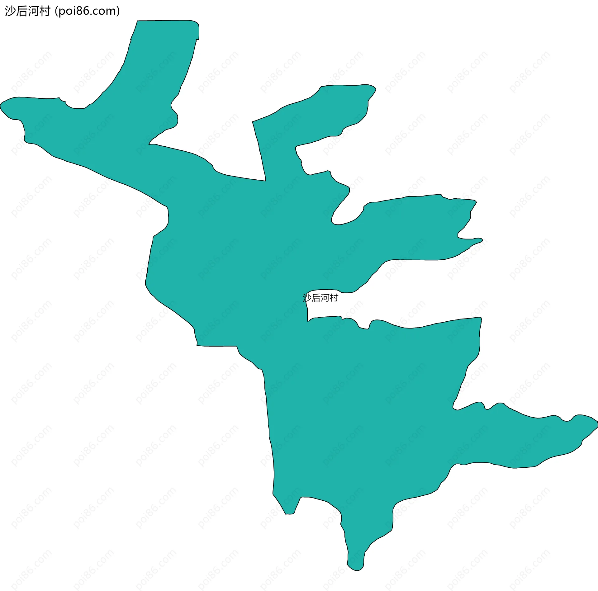 沙后河村边界地图