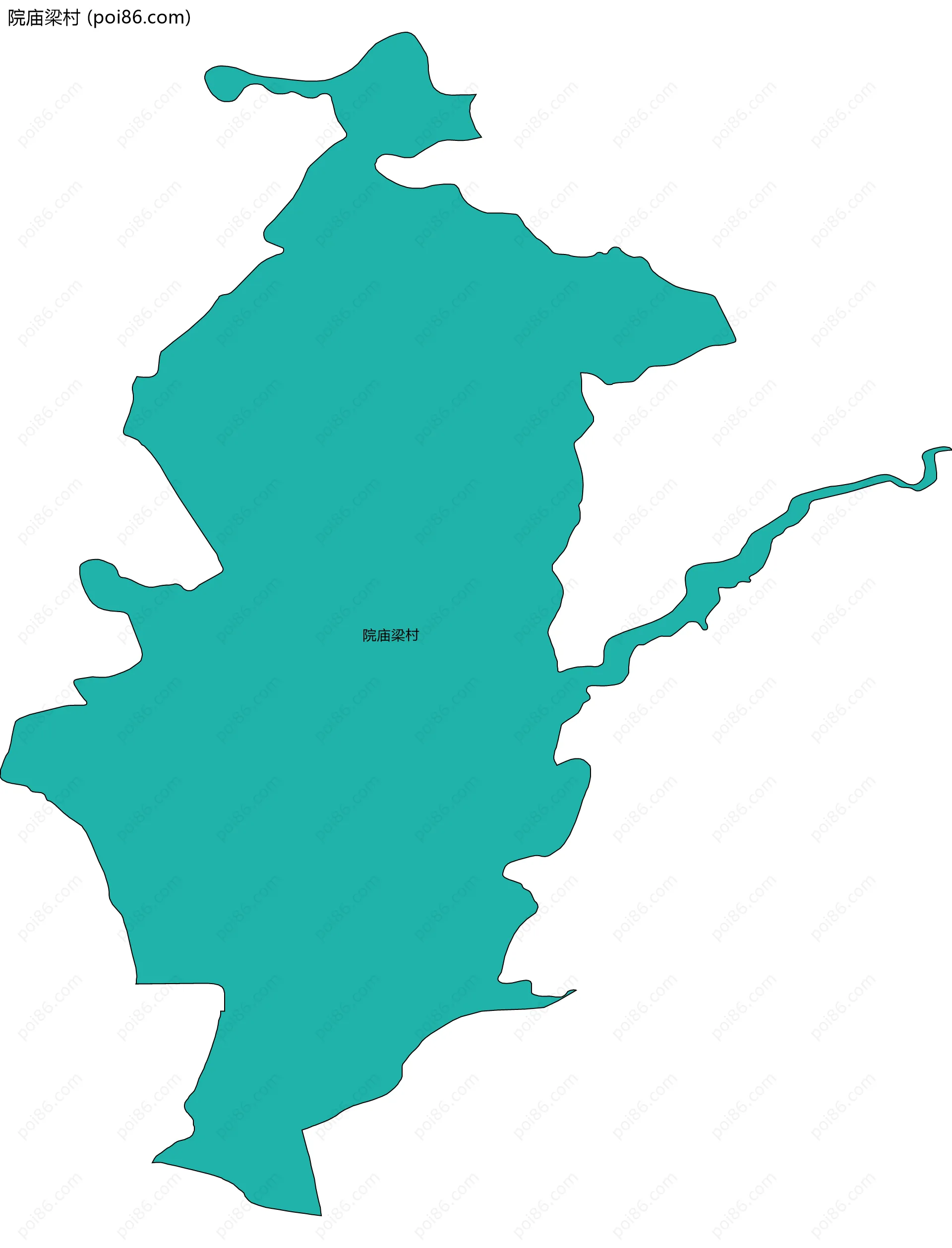 院庙梁村边界地图