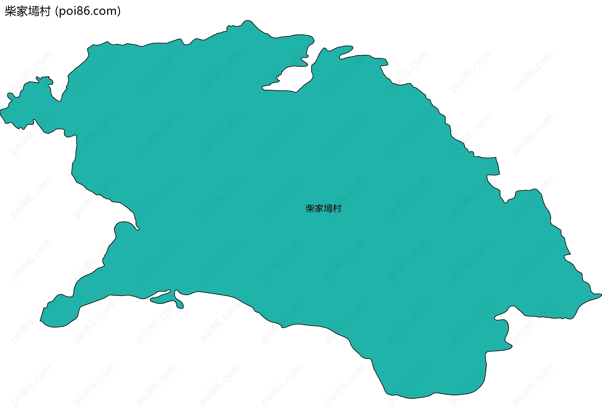 柴家墕村边界地图