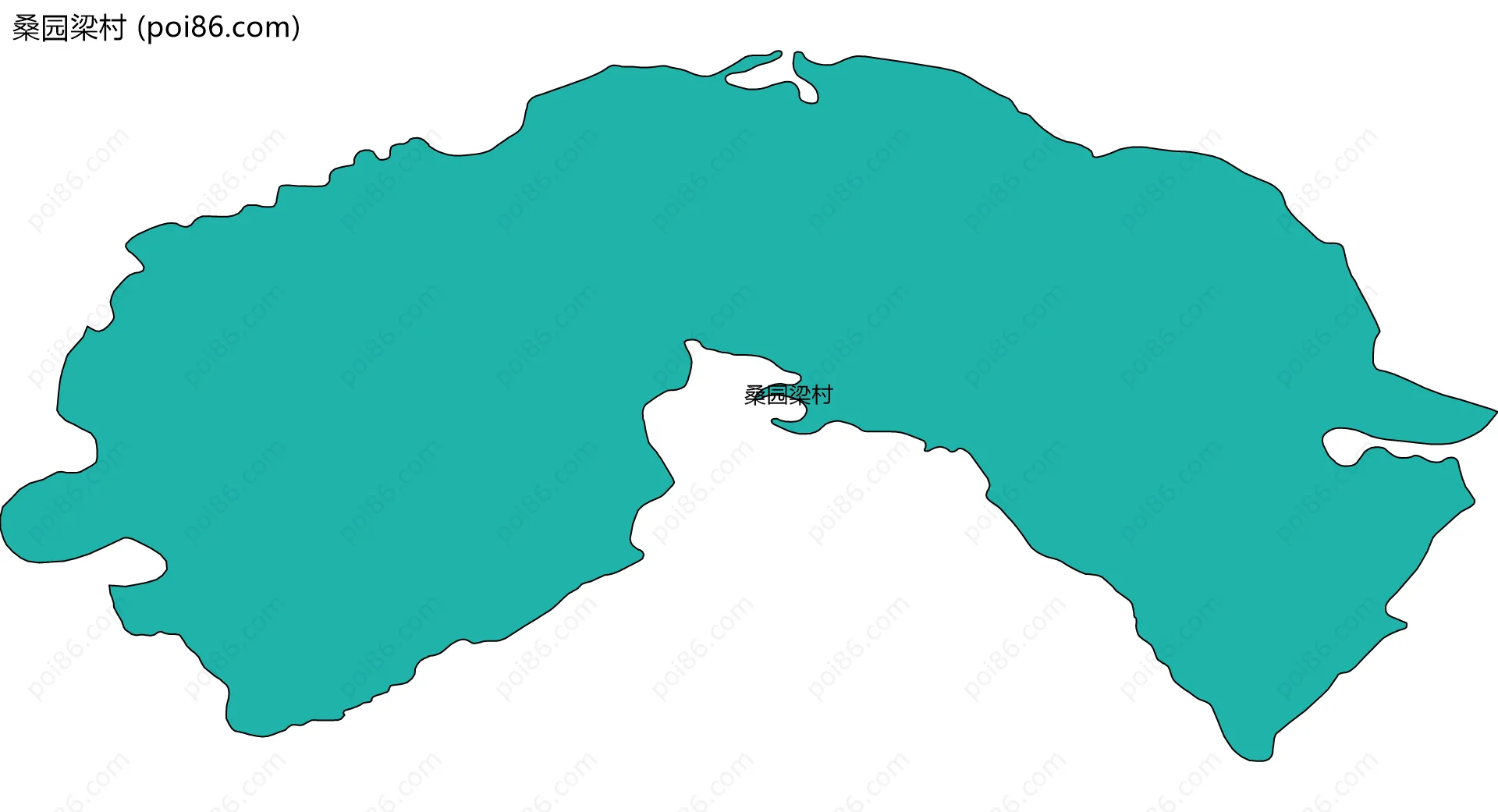 桑园梁村边界地图