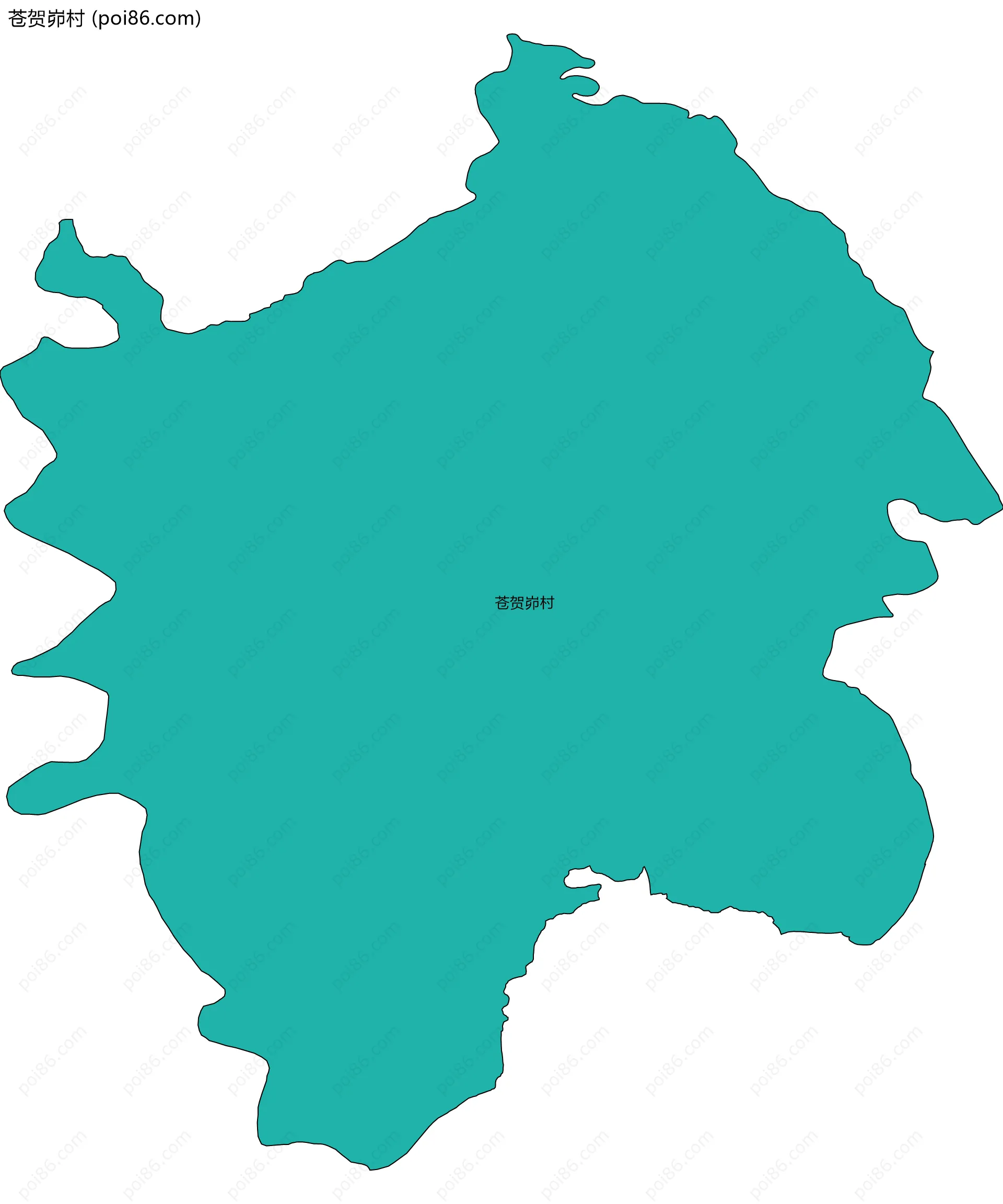 苍贺峁村边界地图