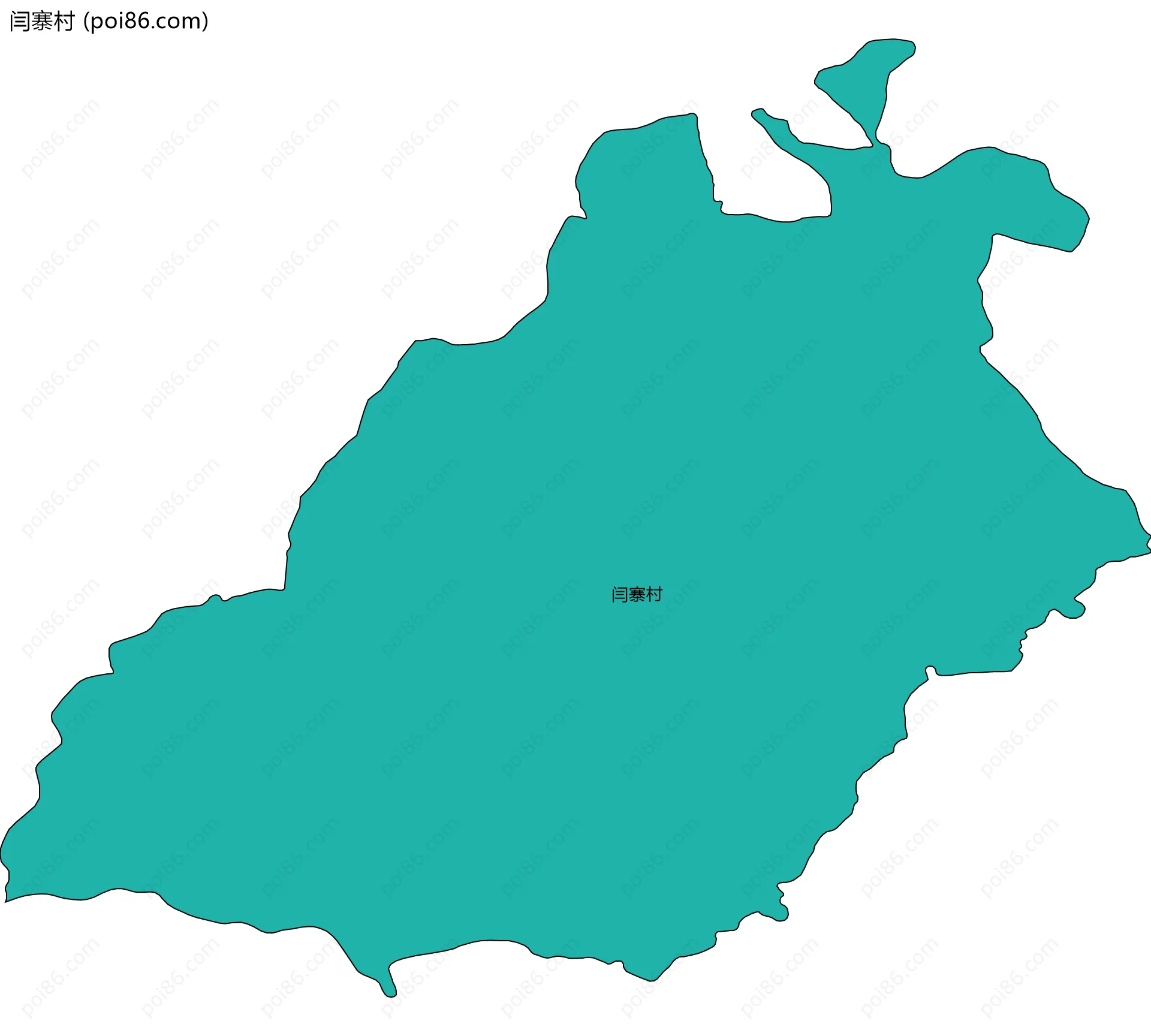 闫寨村边界地图