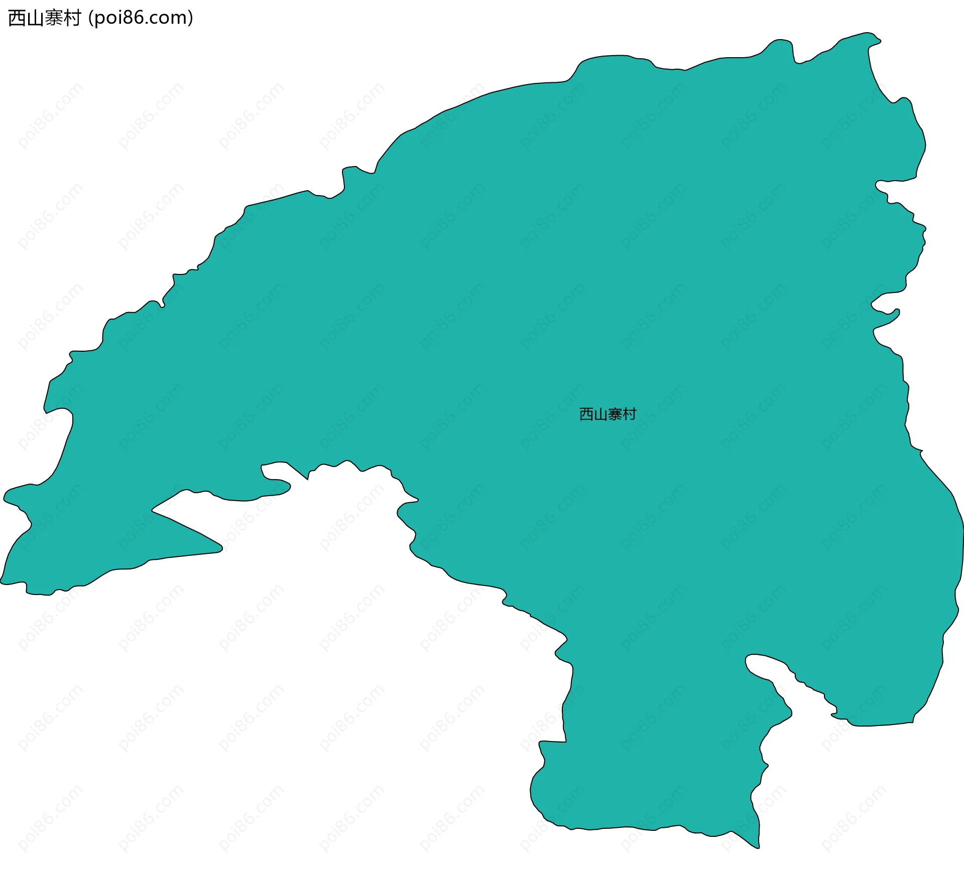 西山寨村边界地图