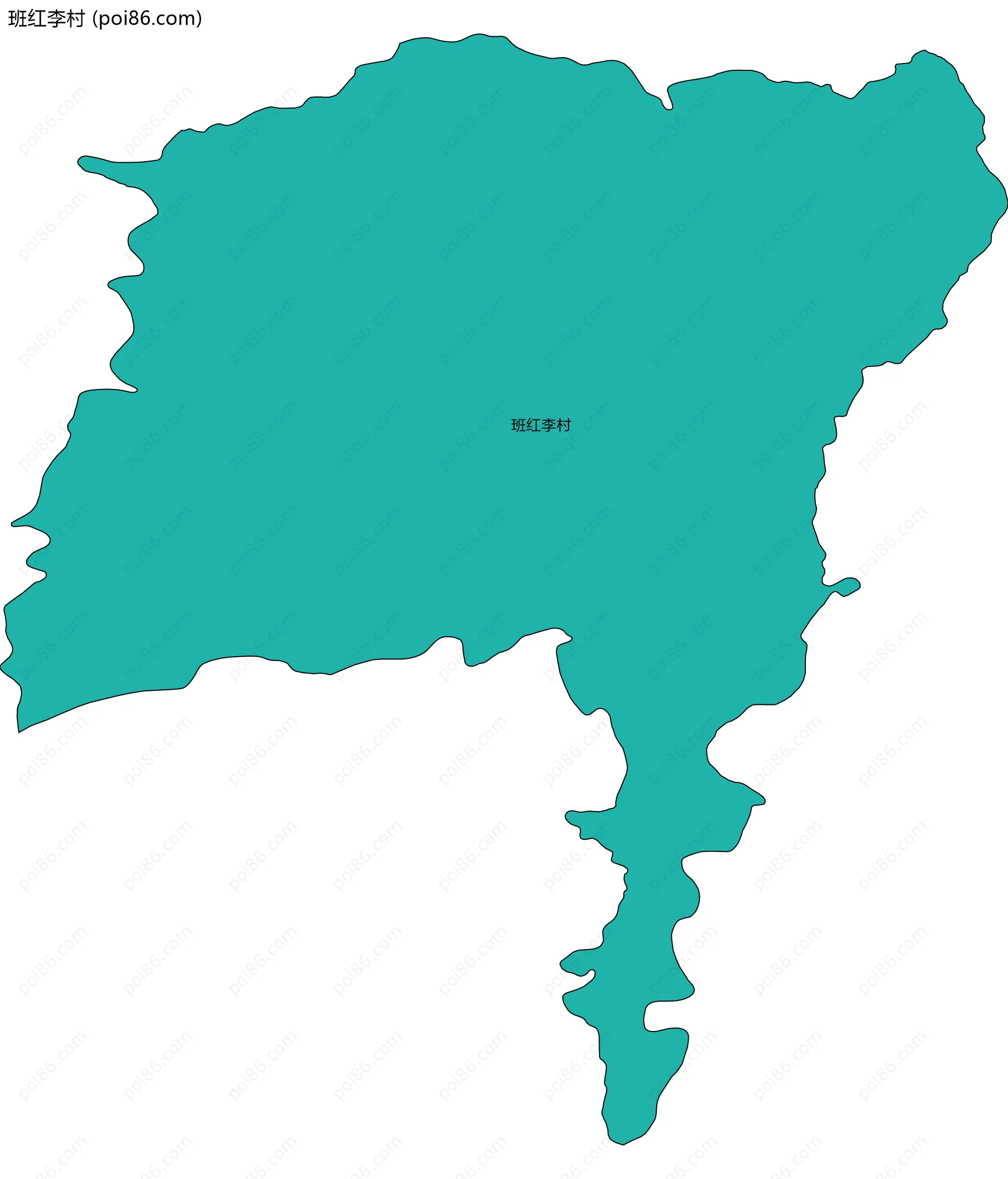 班红李村边界地图