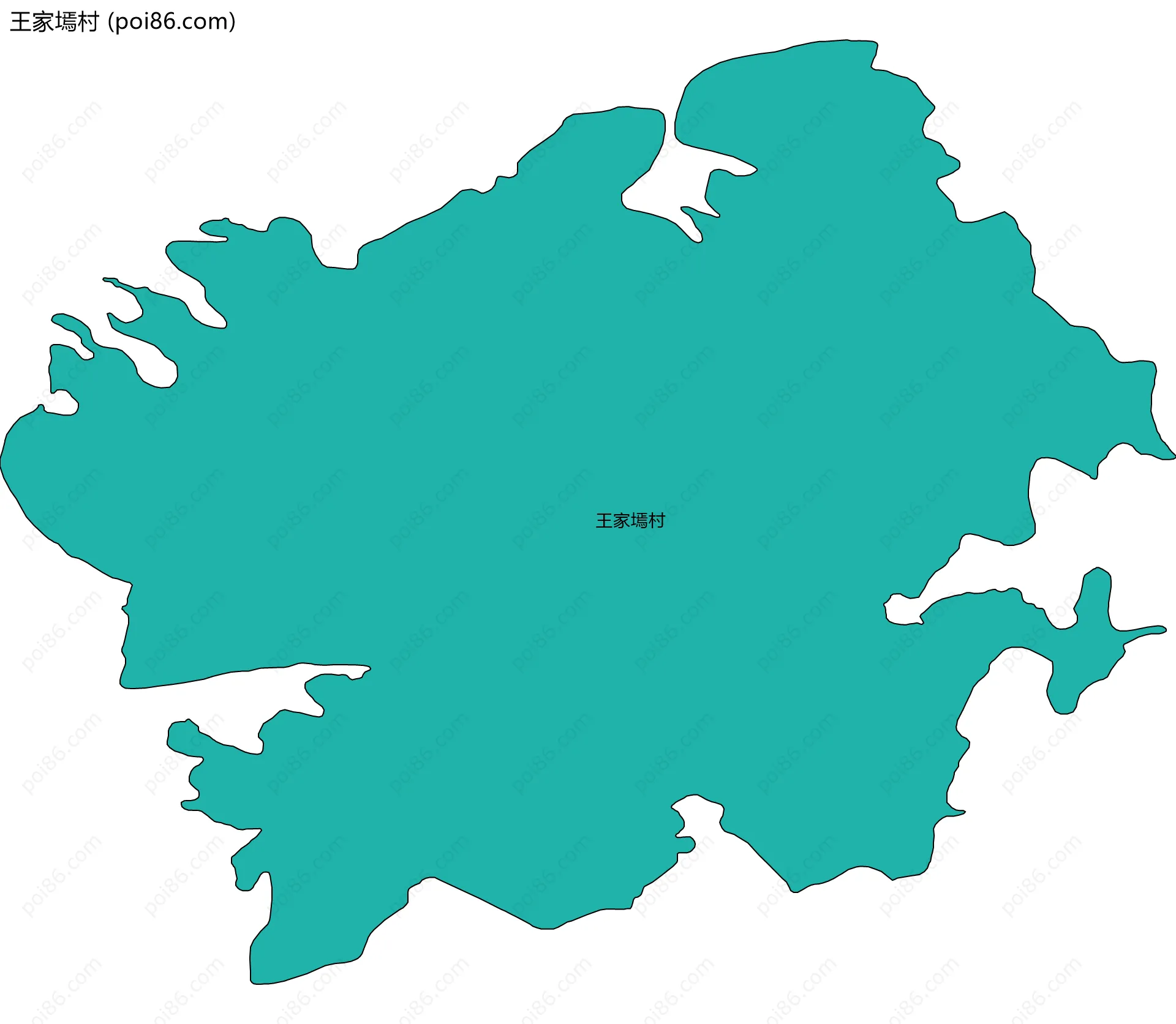 王家墕村边界地图