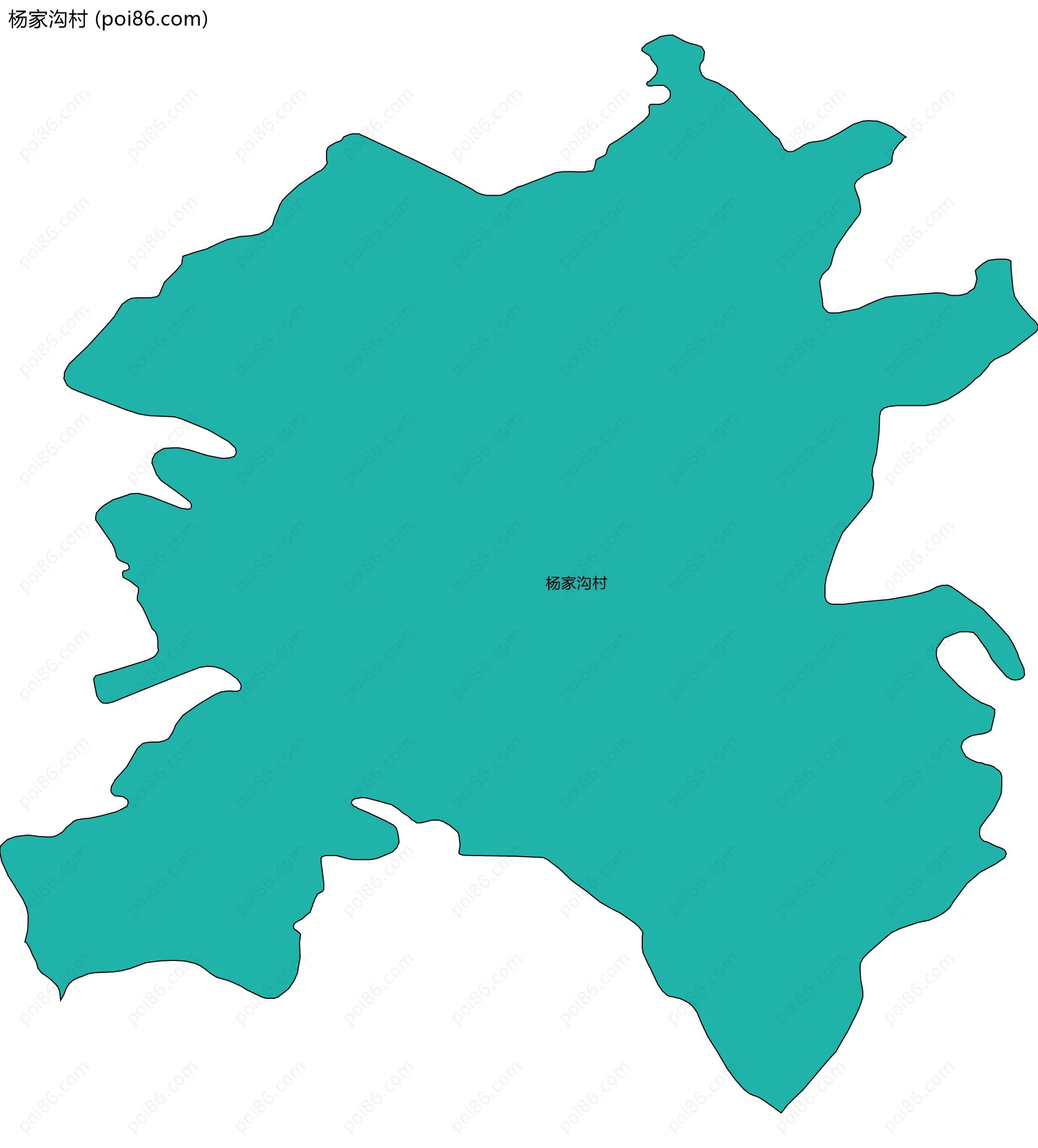 杨家沟村边界地图