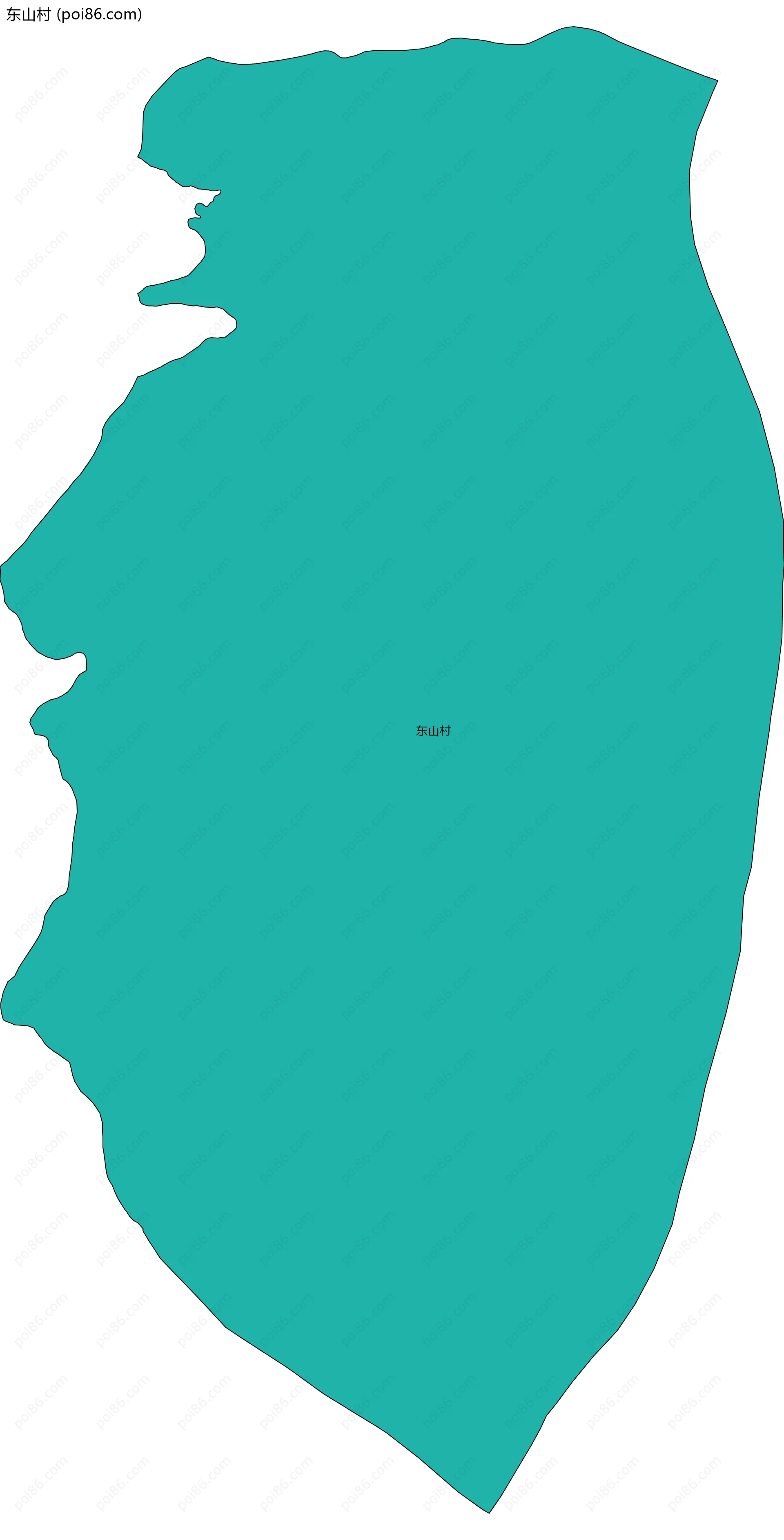 东山村边界地图