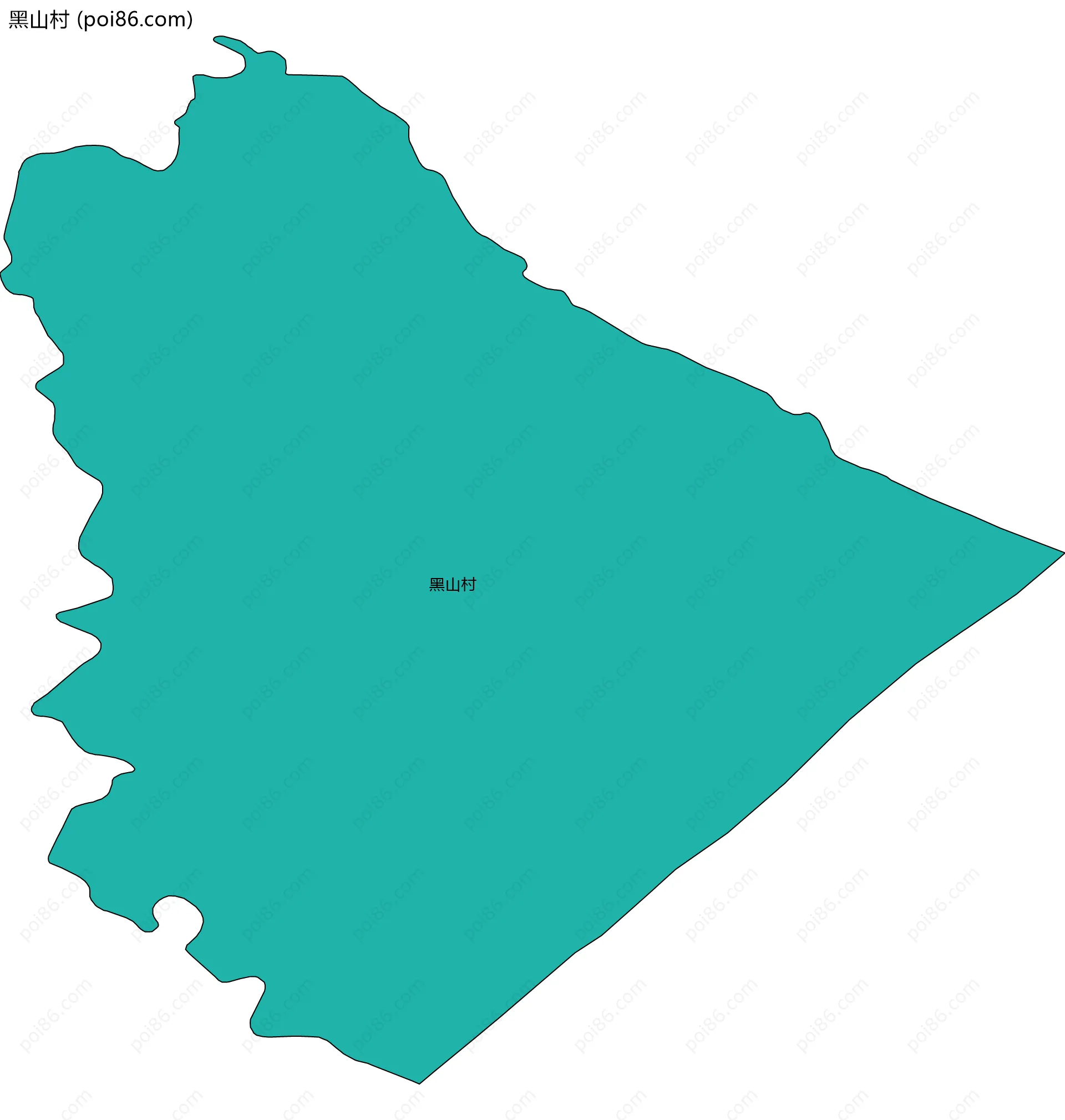 黑山村边界地图