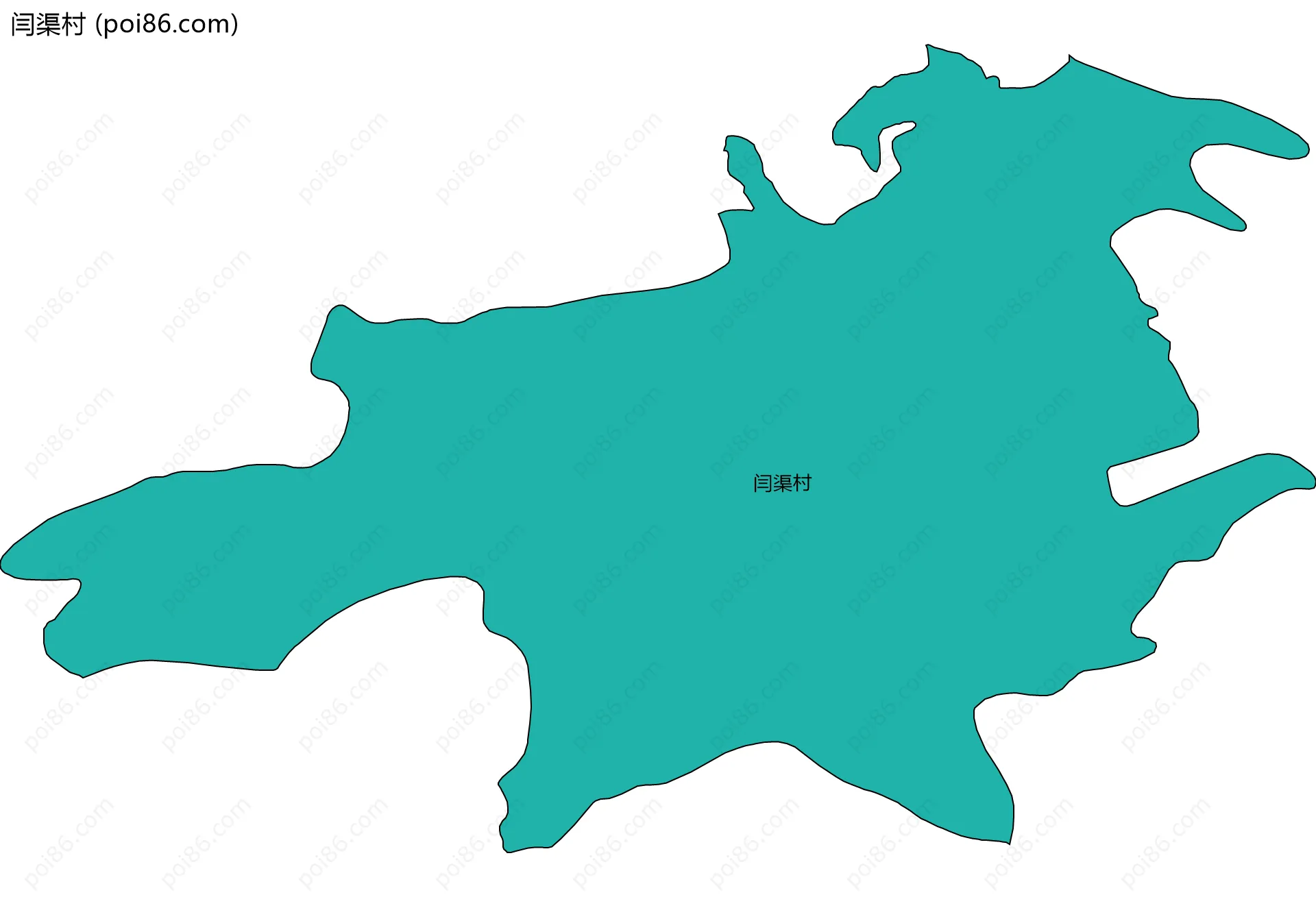 闫渠村边界地图