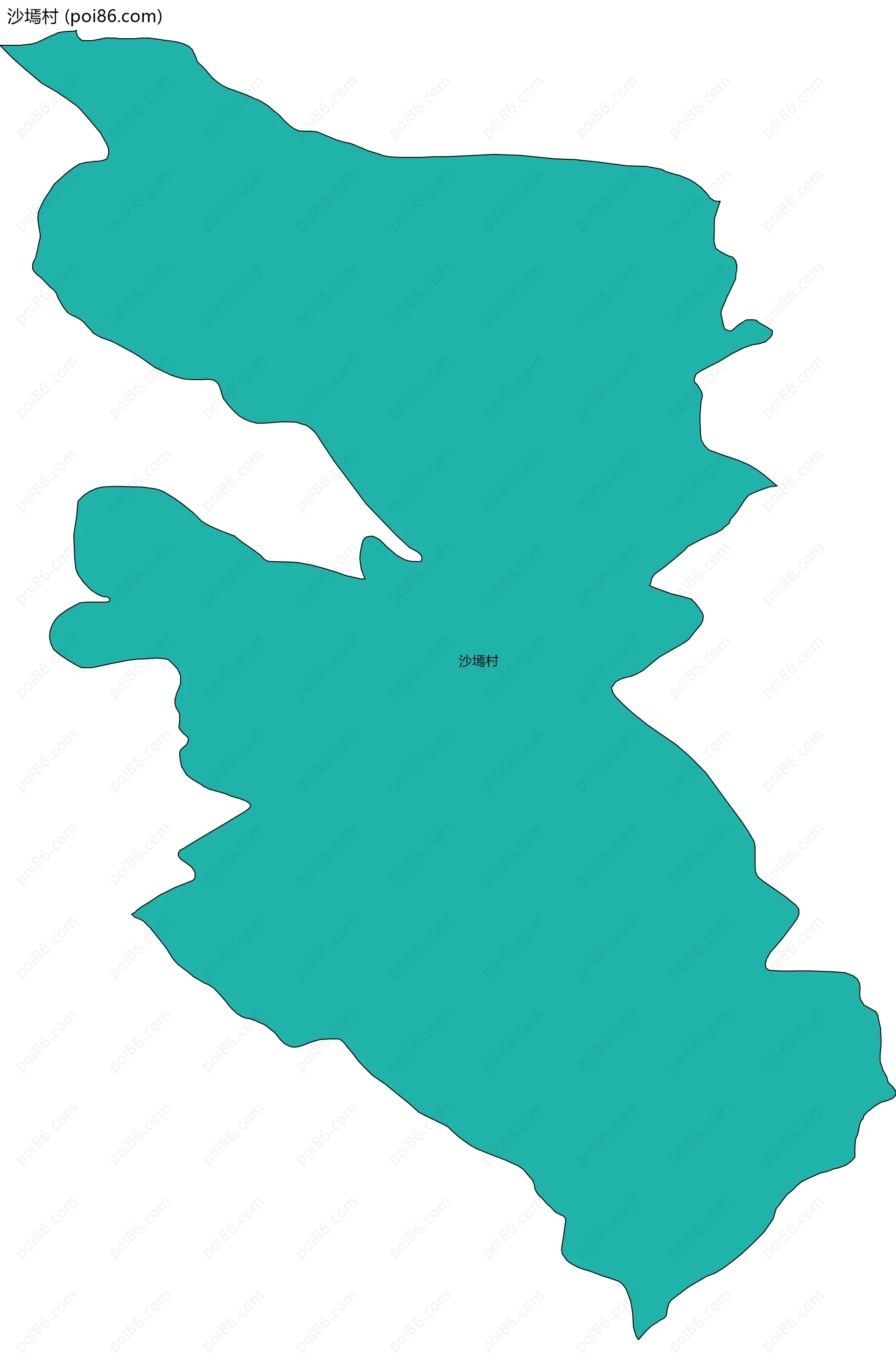 沙墕村边界地图