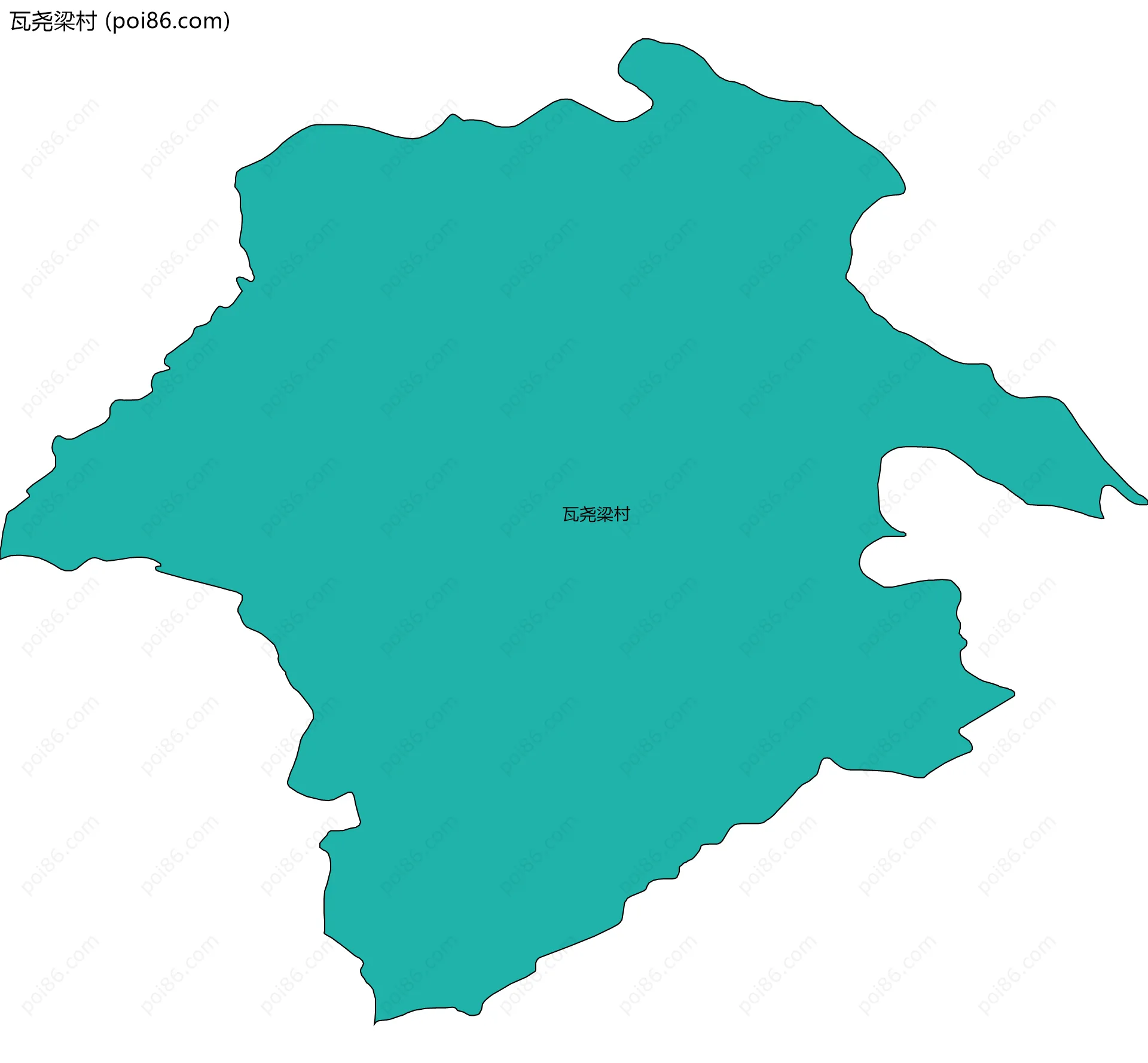 瓦尧梁村边界地图