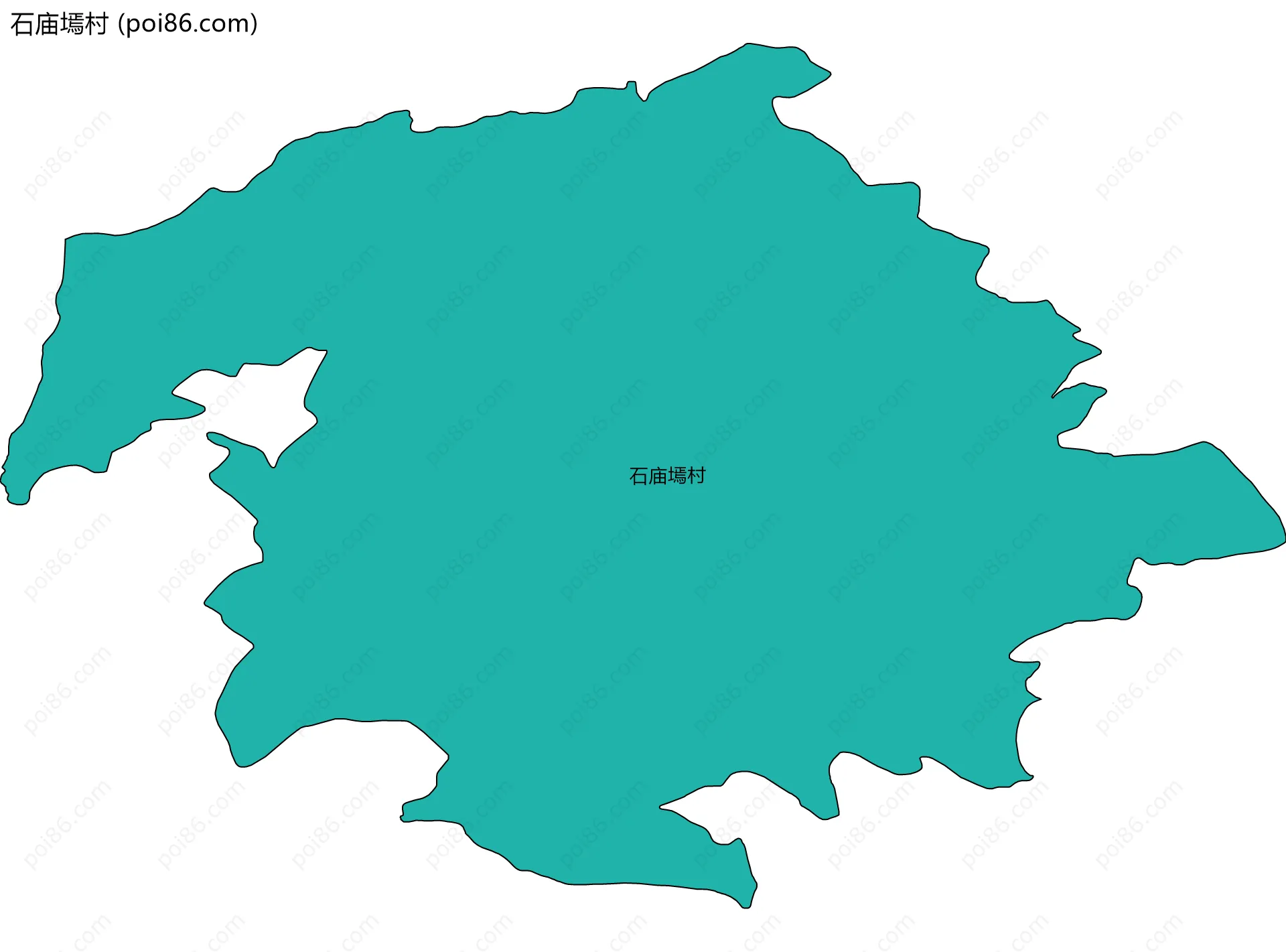 石庙墕村边界地图