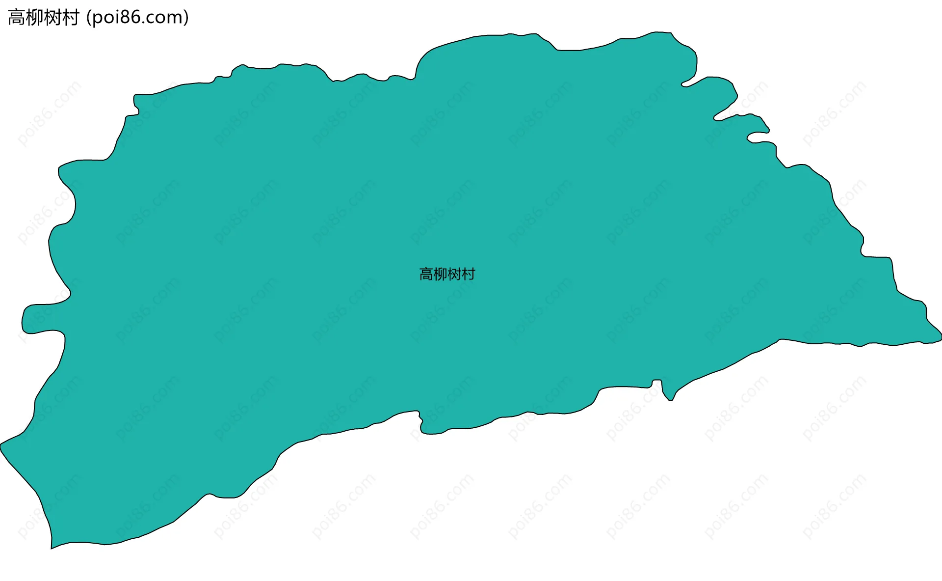 高柳树村边界地图