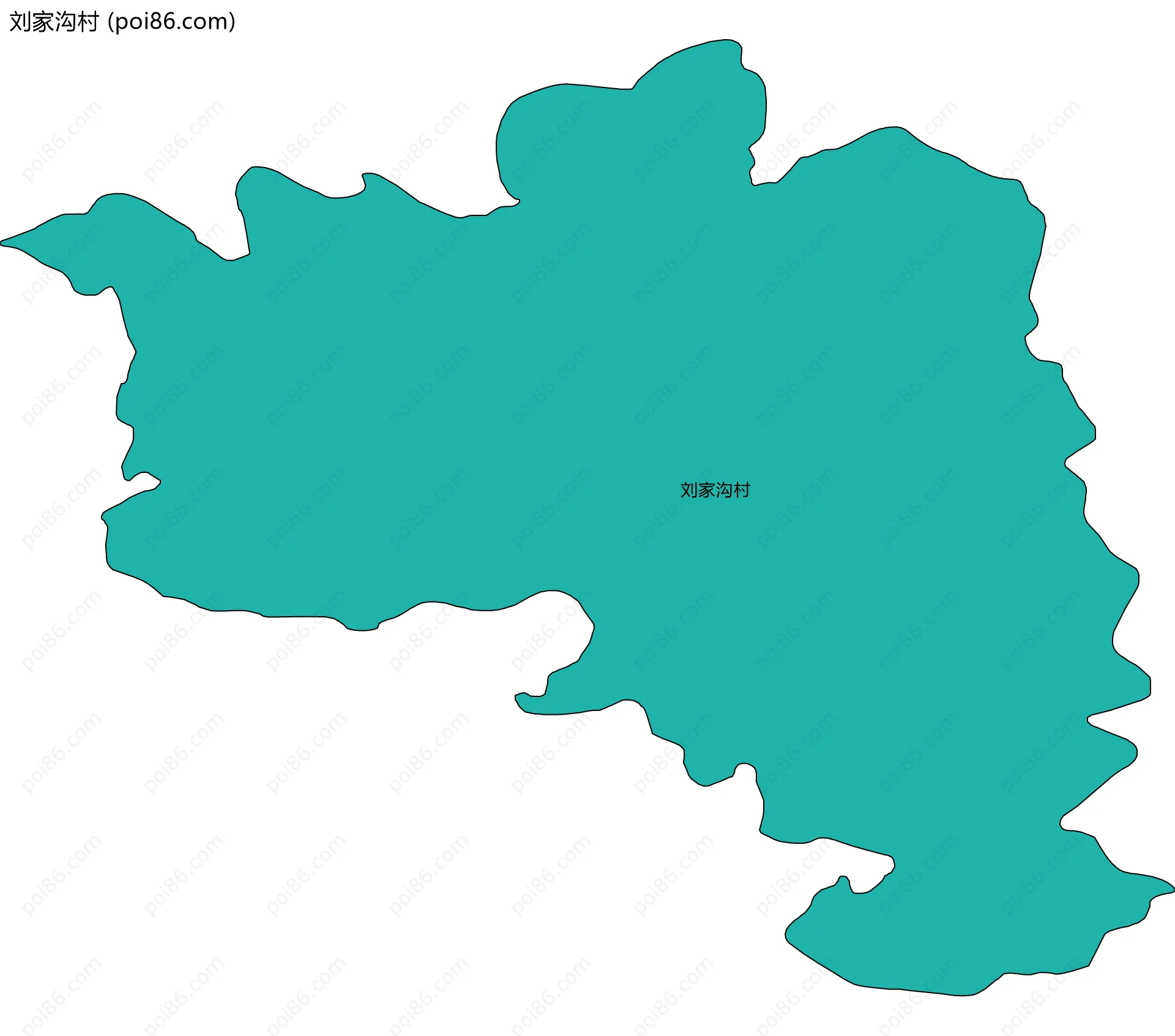 刘家沟村边界地图