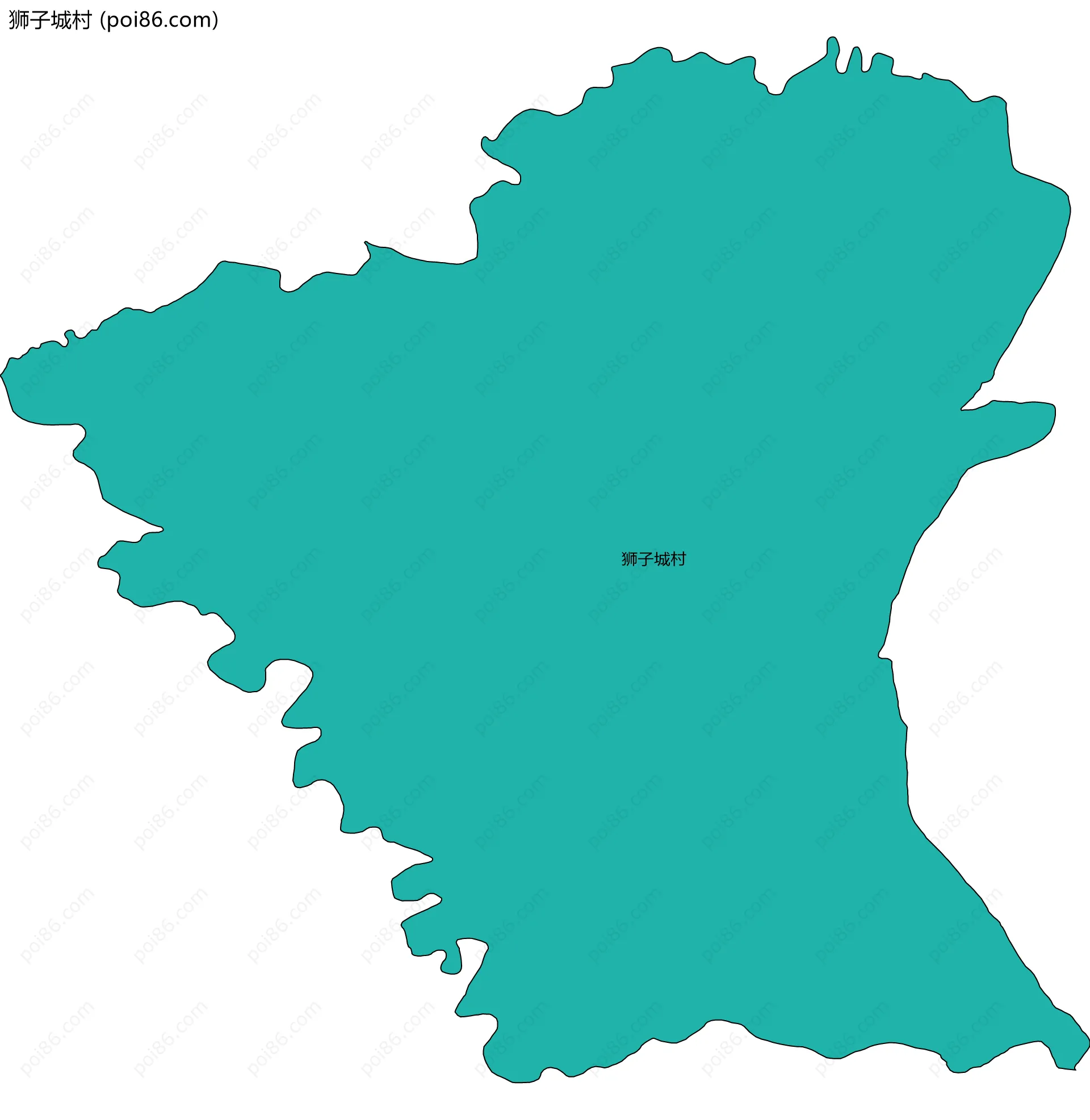 狮子城村边界地图