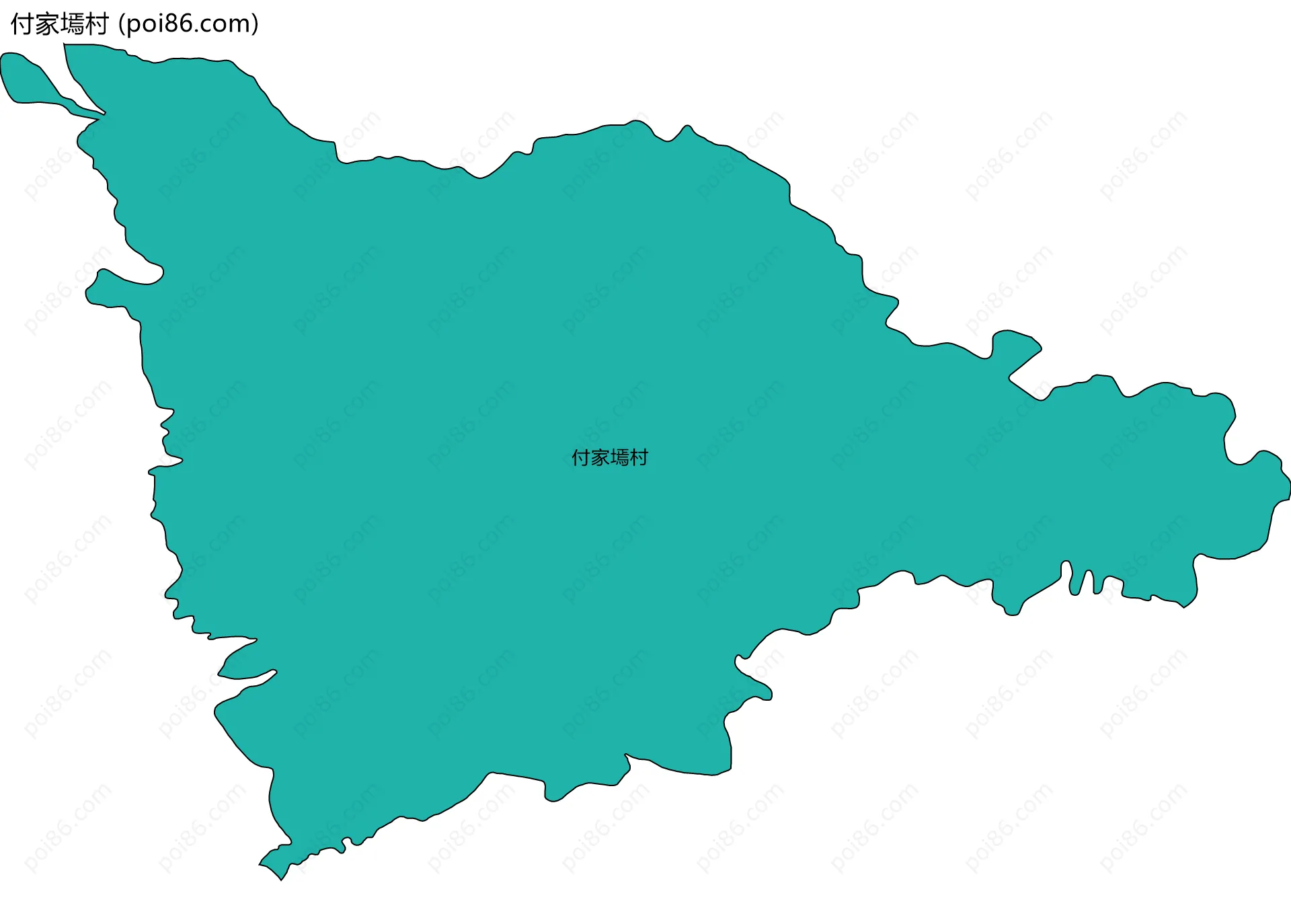 付家墕村边界地图