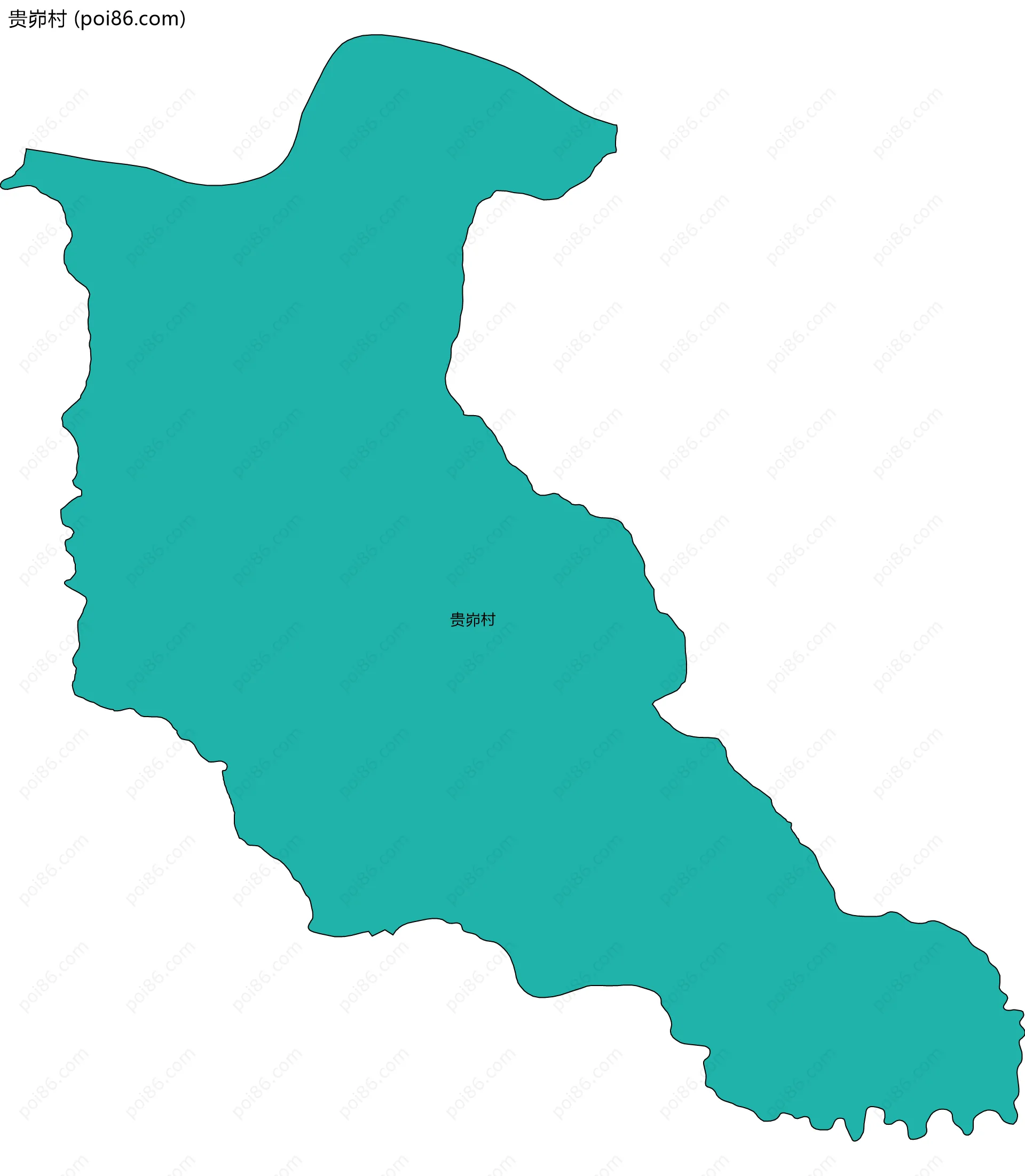 贵峁村边界地图