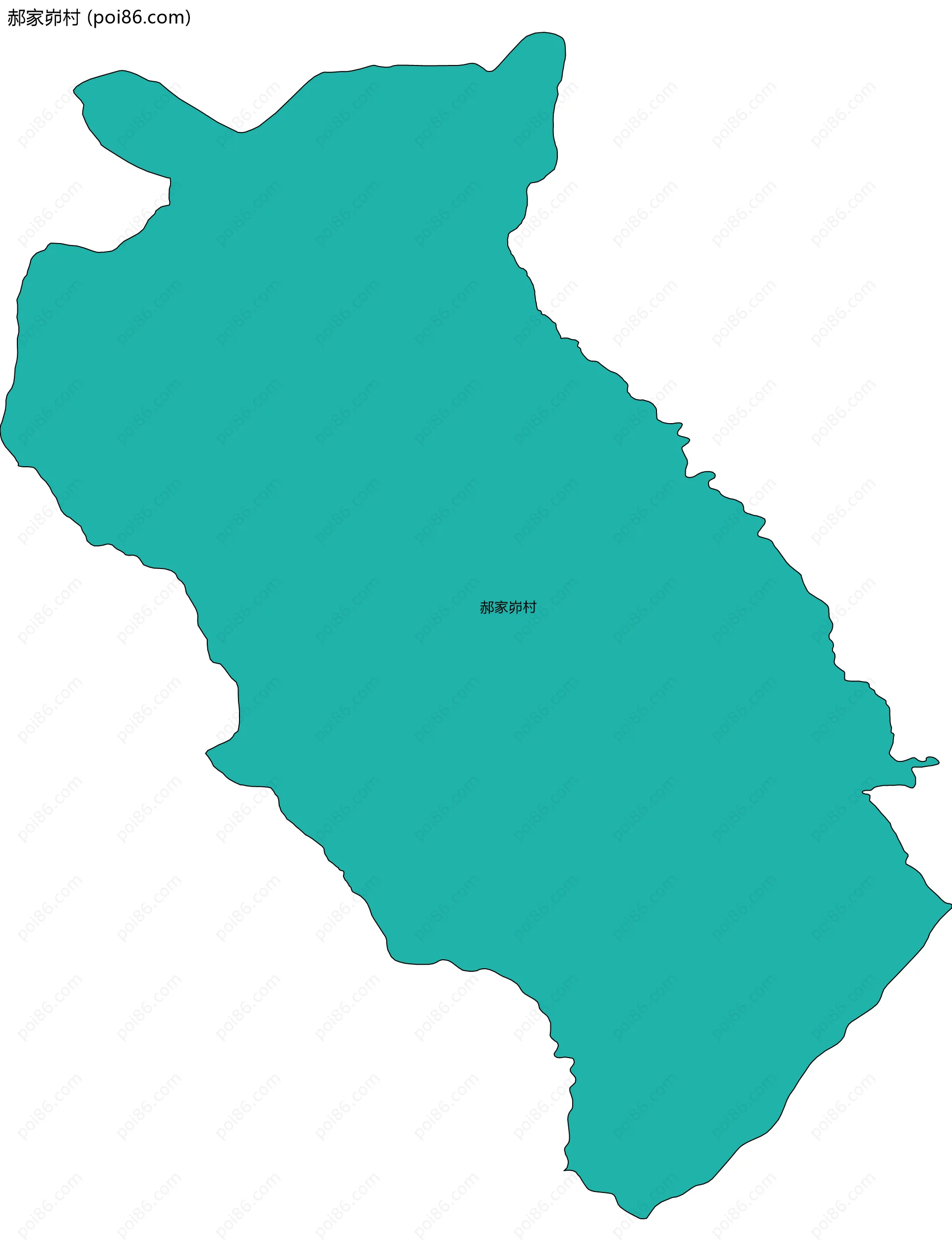 郝家峁村边界地图