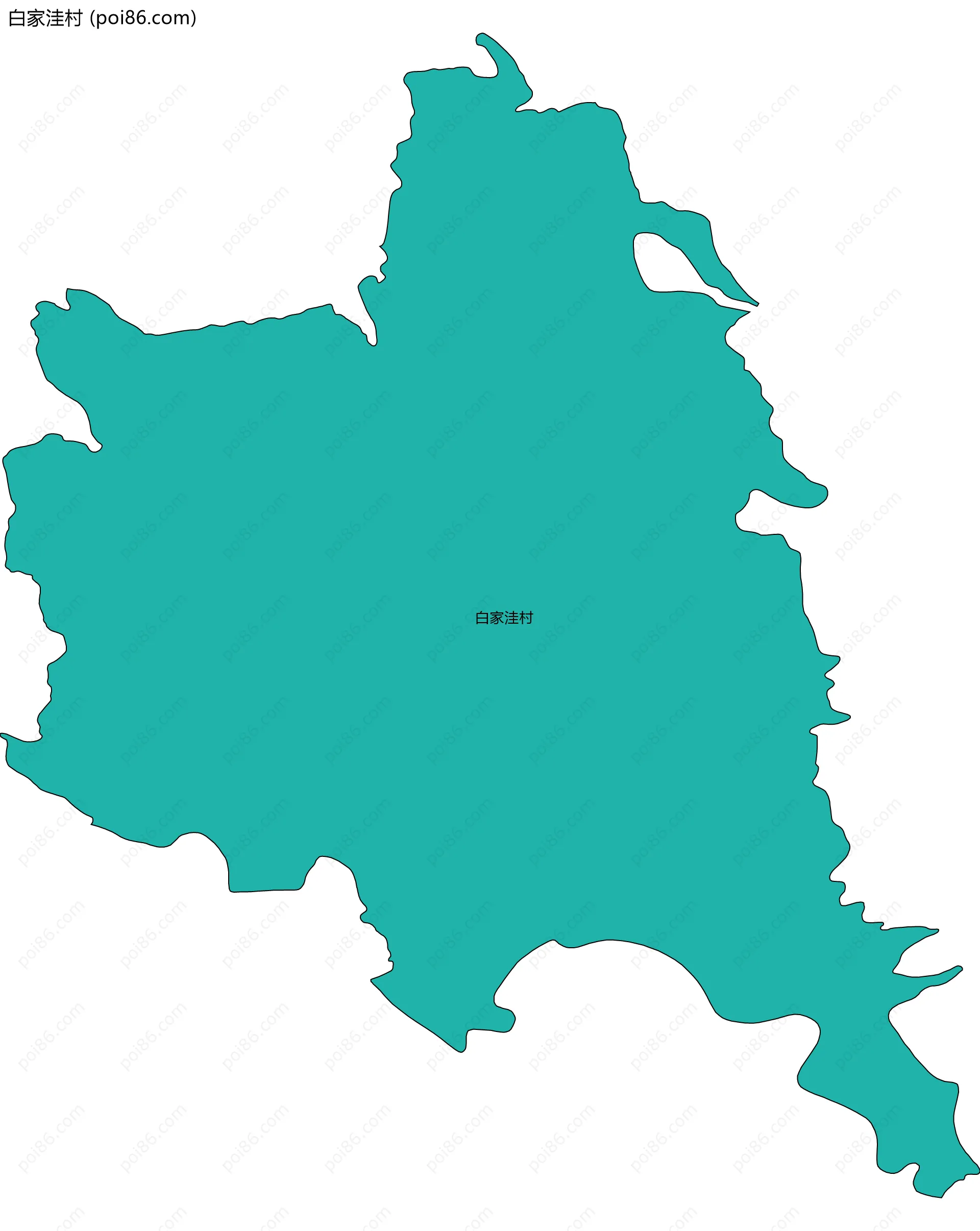 白家洼村边界地图