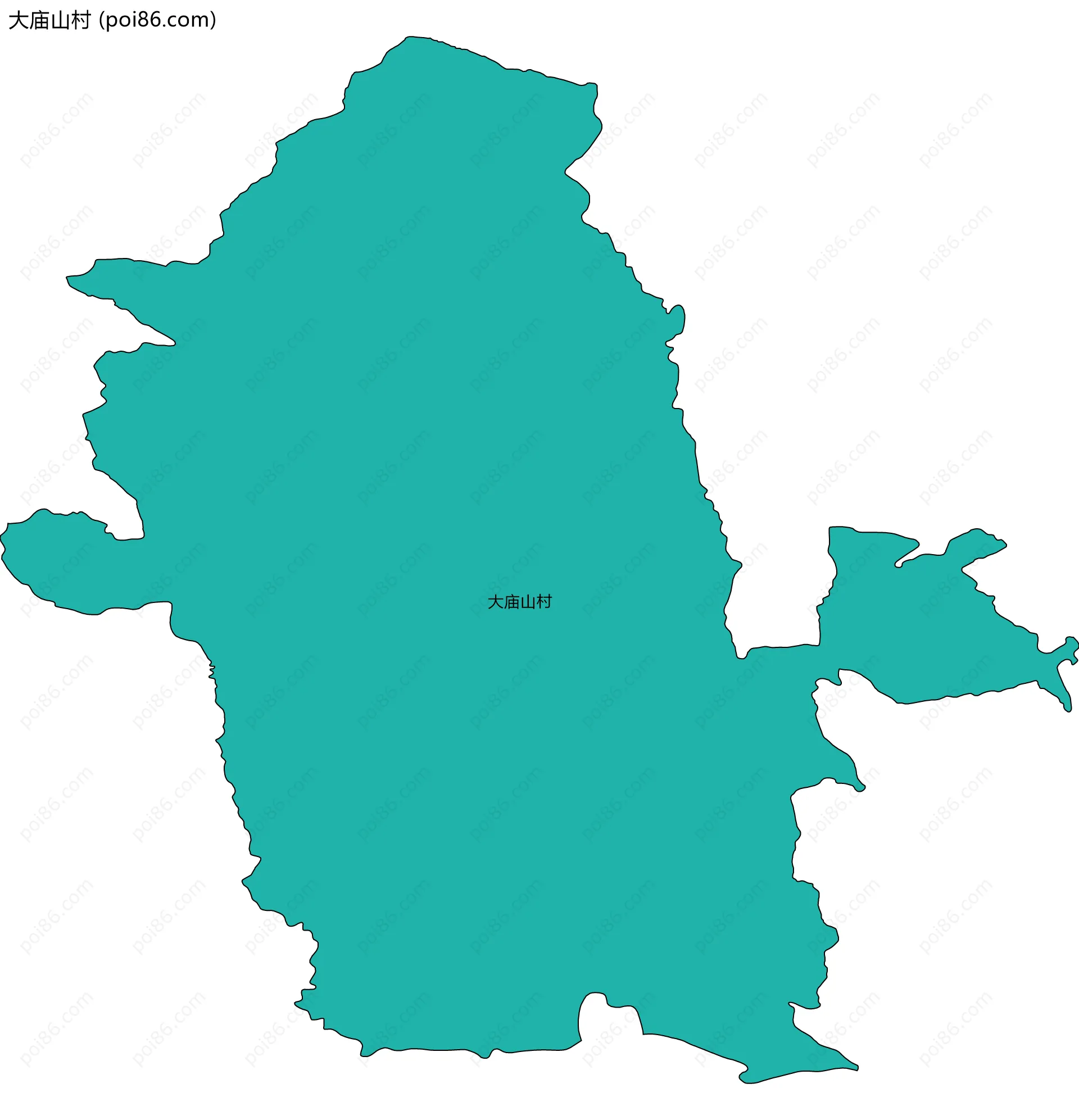 大庙山村边界地图